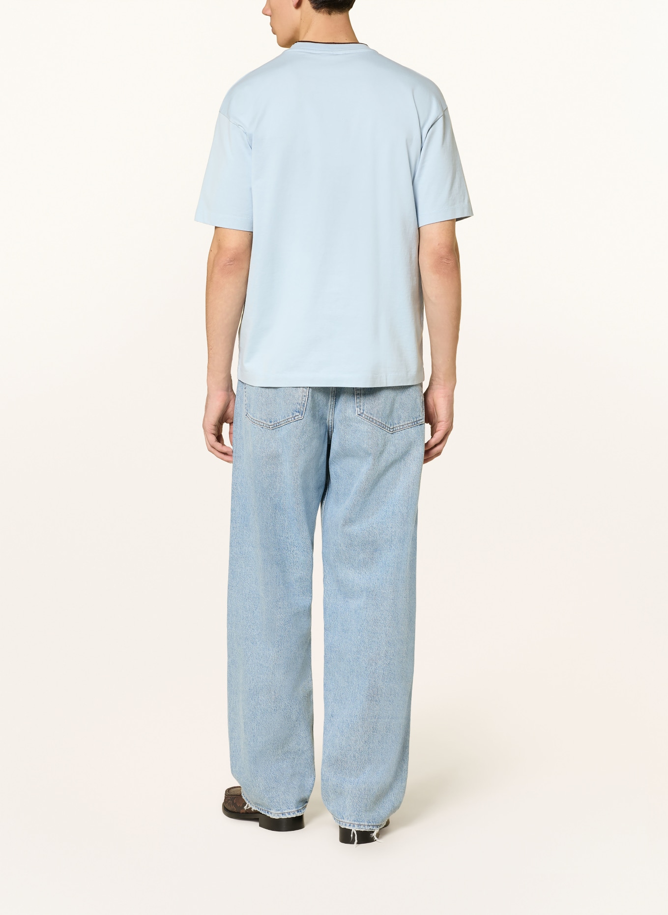 DRÔLE DE MONSIEUR T-Shirt DRÔLE BELISSIMA: HELLBLAU / DUNKELBRAUN