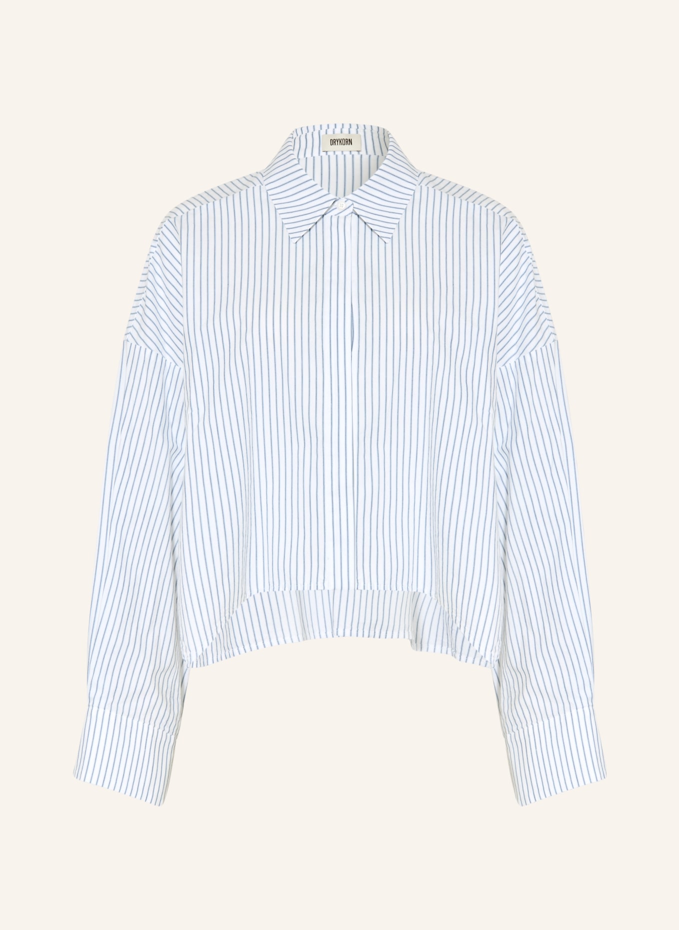 DRYKORN Hemdbluse OSHIA: WEISS / HELLBLAU / DUNKELBLAU