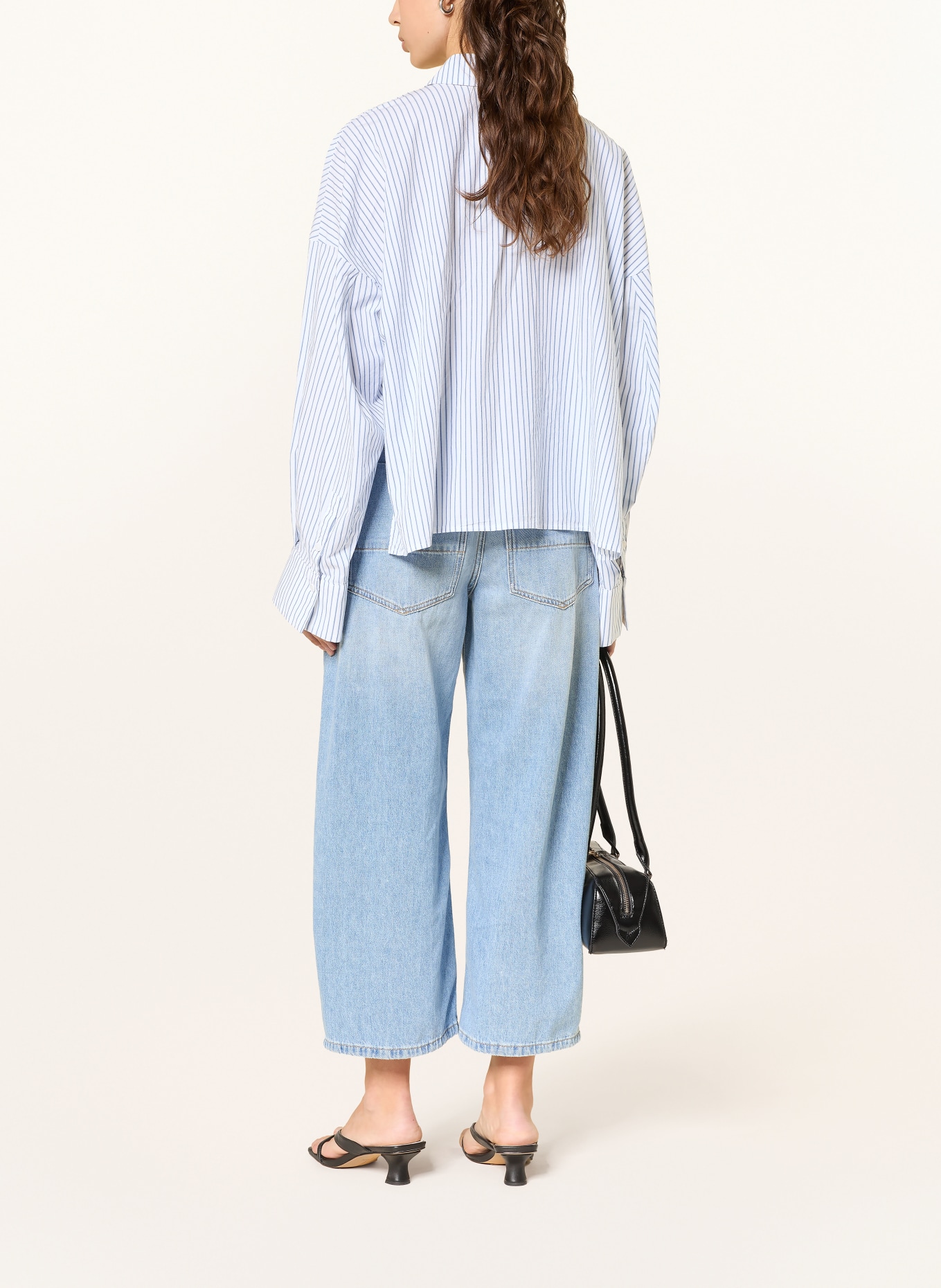 DRYKORN Hemdbluse OSHIA: WEISS / HELLBLAU / DUNKELBLAU