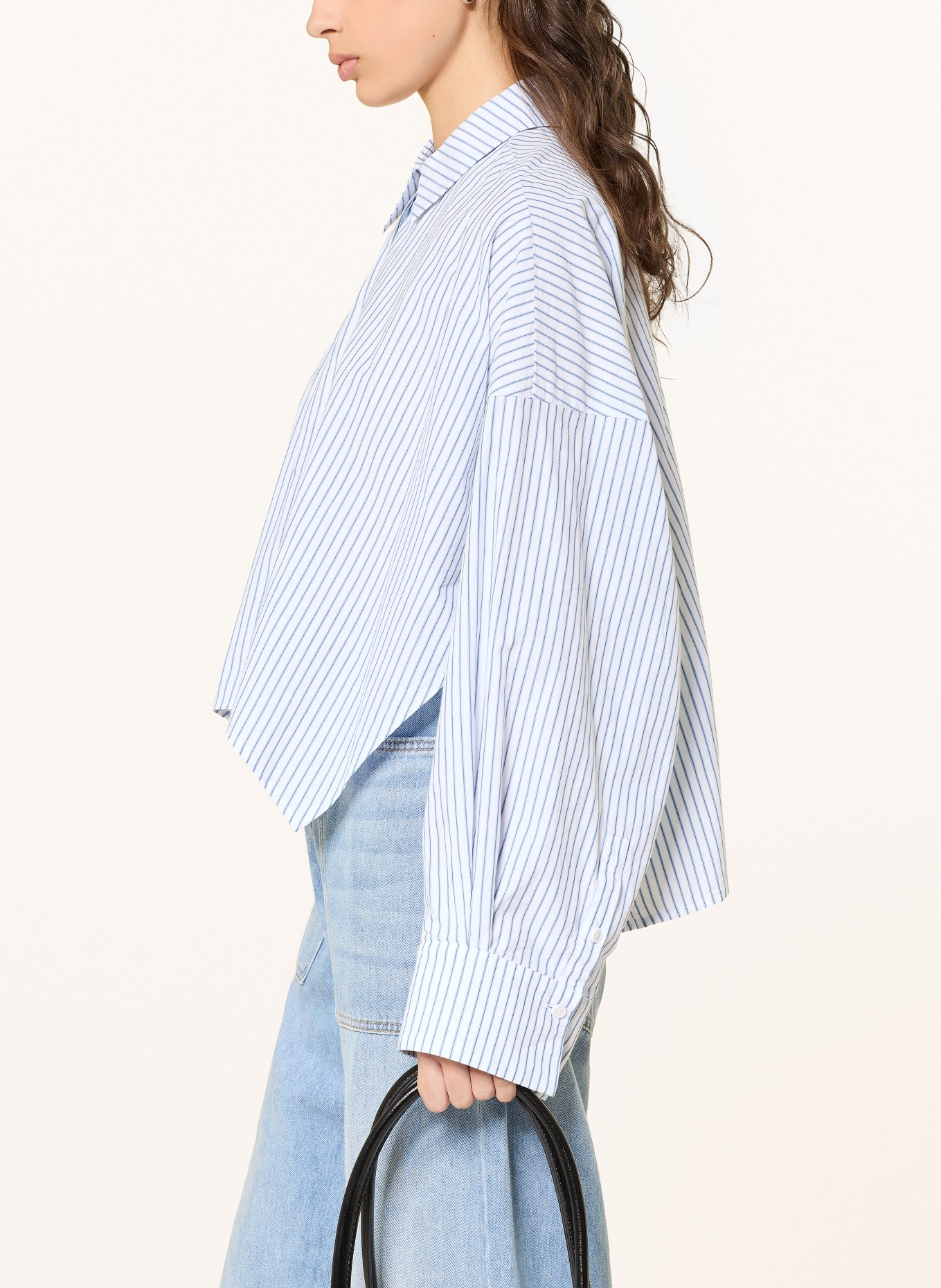 DRYKORN Hemdbluse OSHIA: WEISS / HELLBLAU / DUNKELBLAU