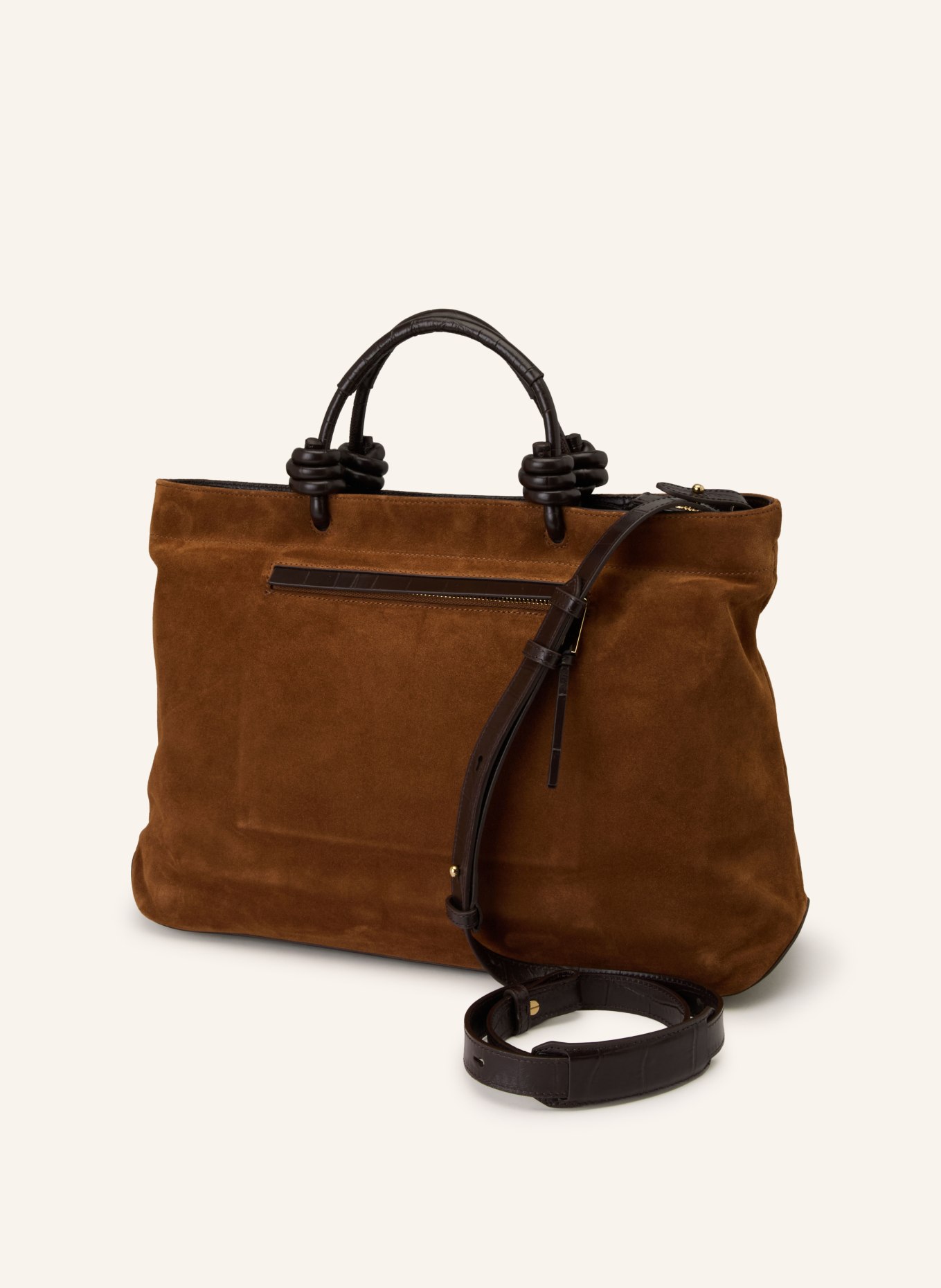 KAAI Shopper LOOP MEDIUM: BRAUN / GOLD