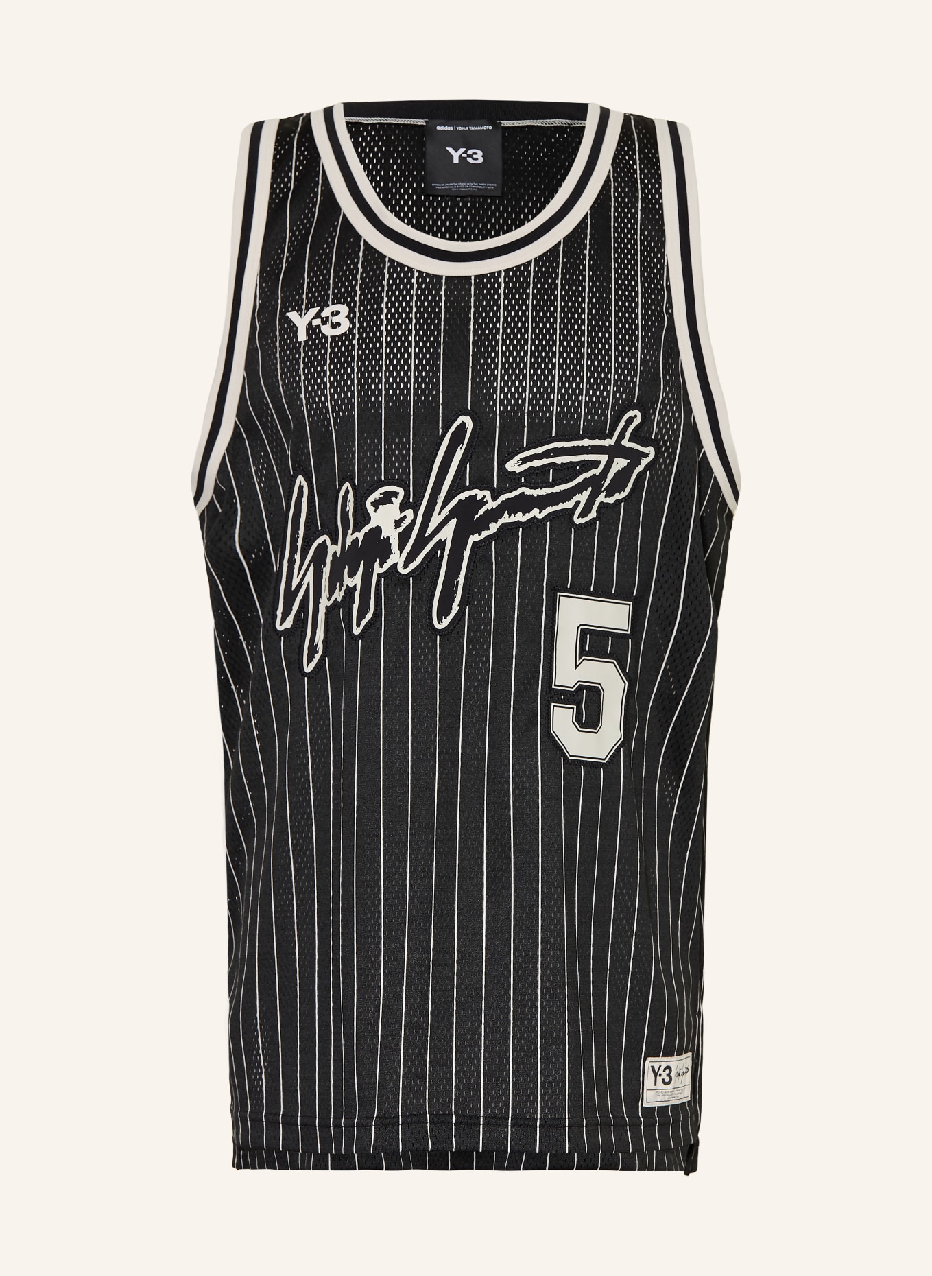 Y-3 ANTHONY EDWARDS mesh tank top: BLACK / LIGHT GRAY