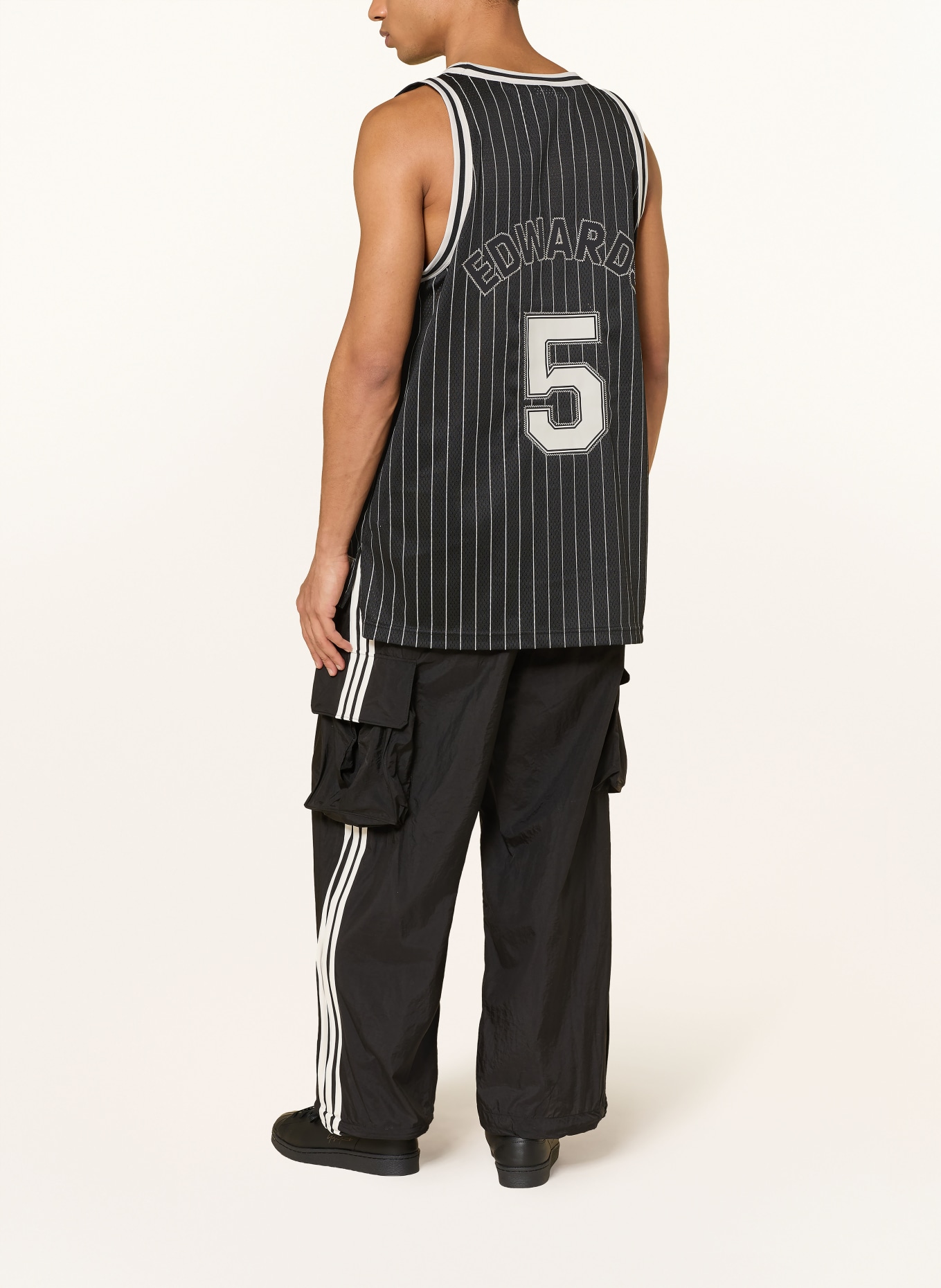 Y-3 ANTHONY EDWARDS mesh tank top: BLACK / LIGHT GRAY
