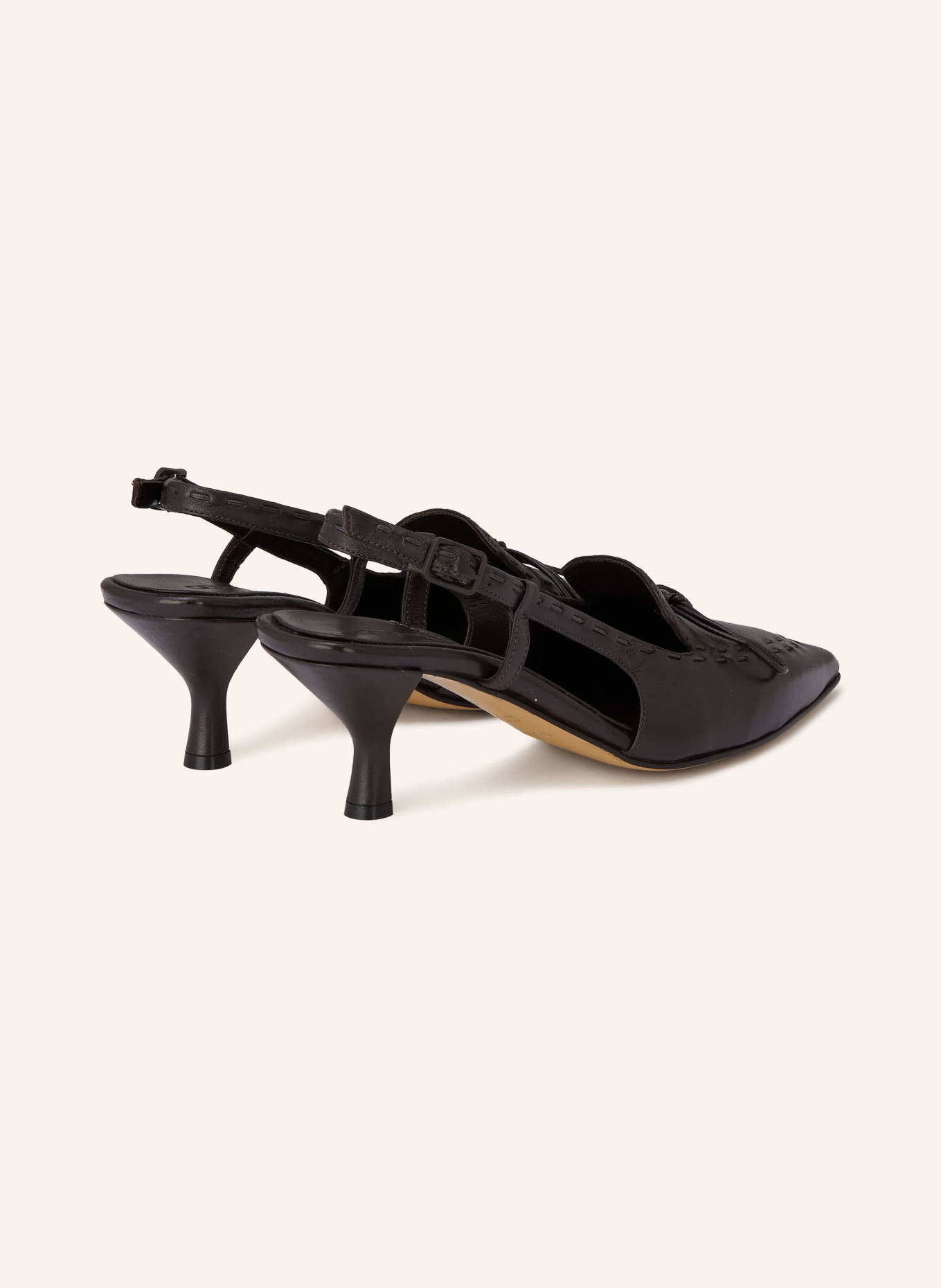 POMME D'OR HENRIETTE slingback pumps: DARK BROWN
