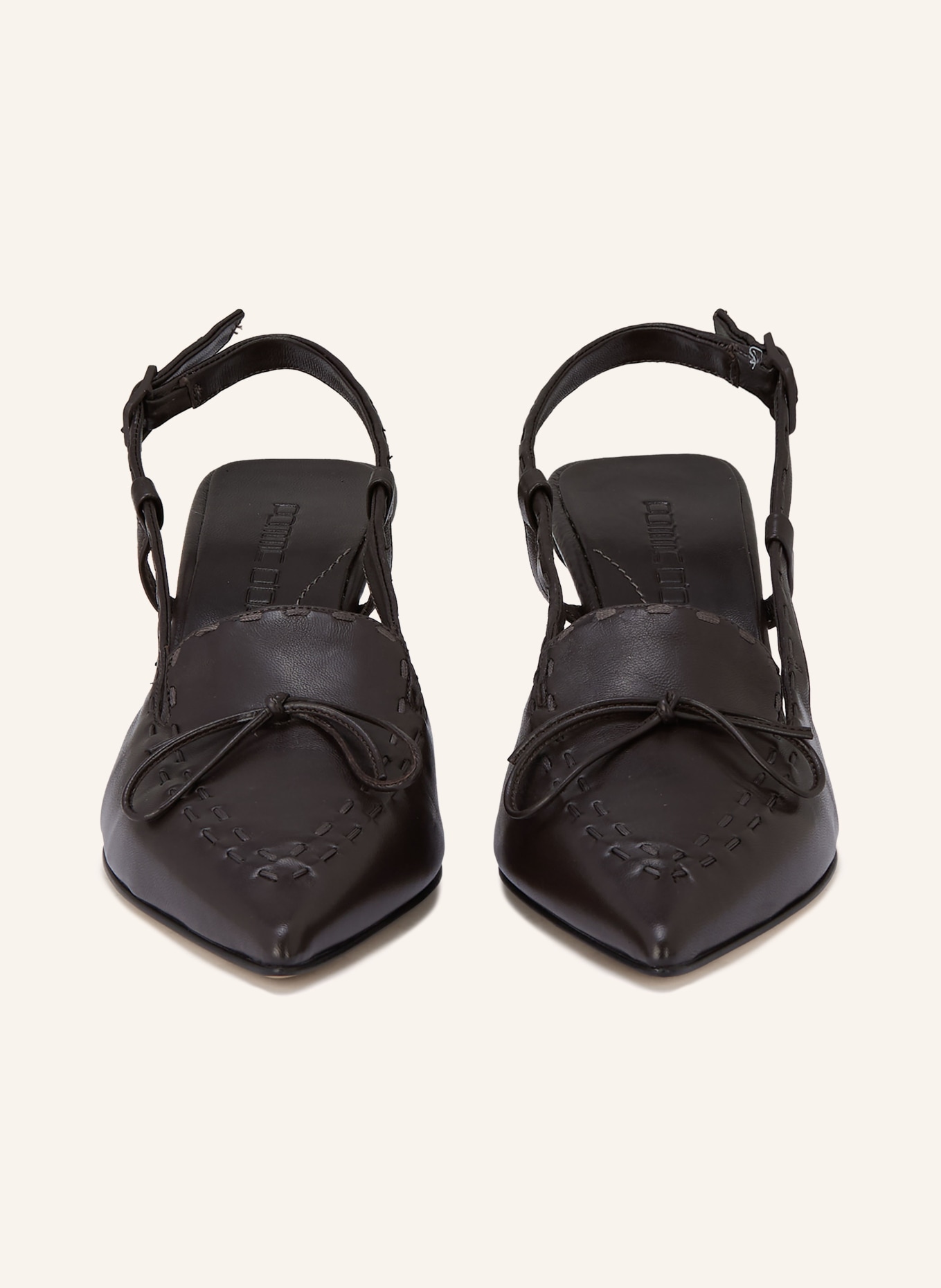 POMME D'OR HENRIETTE slingback pumps: DARK BROWN