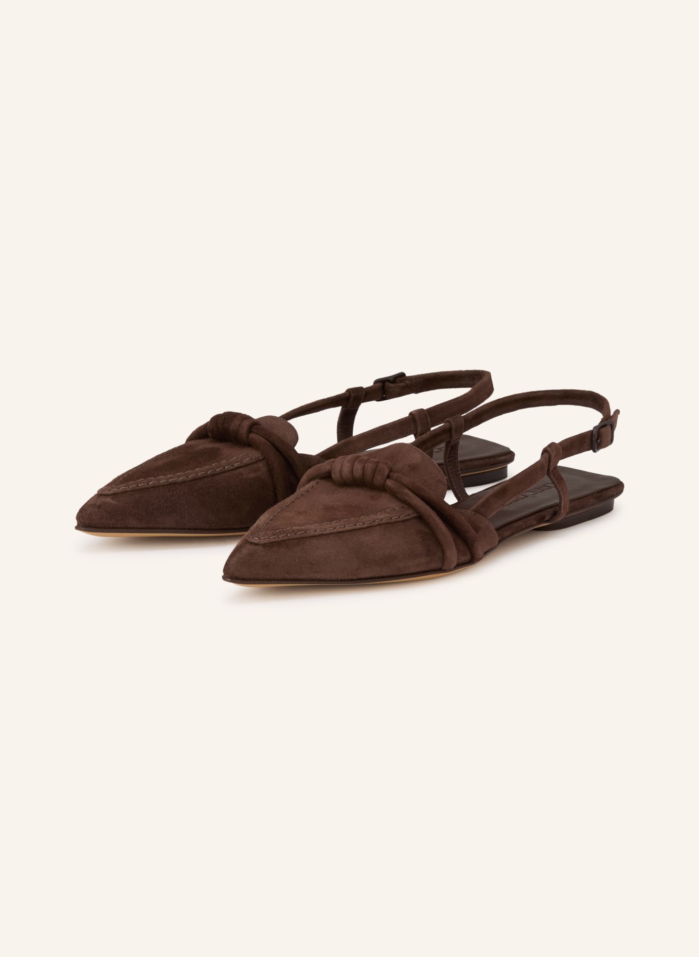 POMME D'OR Slingballerinas ANYA: DARK BROWN
