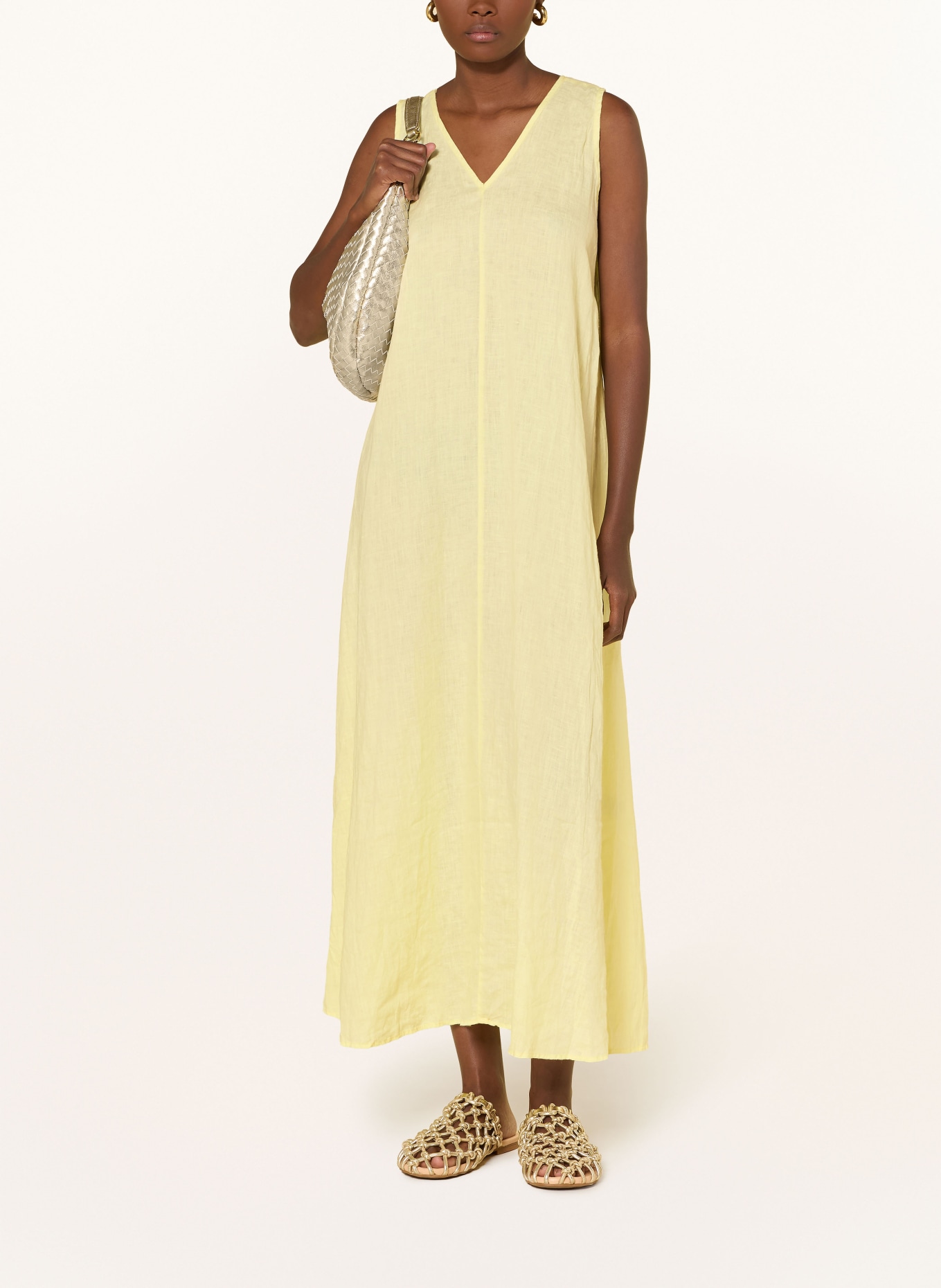 TONNO & PANNA robe en lin: JAUNE CLAIR