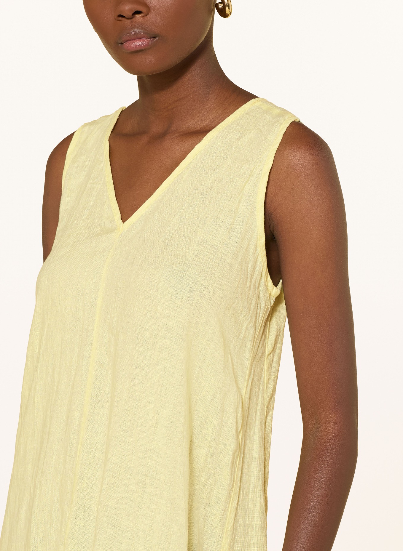 TONNO & PANNA robe en lin: JAUNE CLAIR