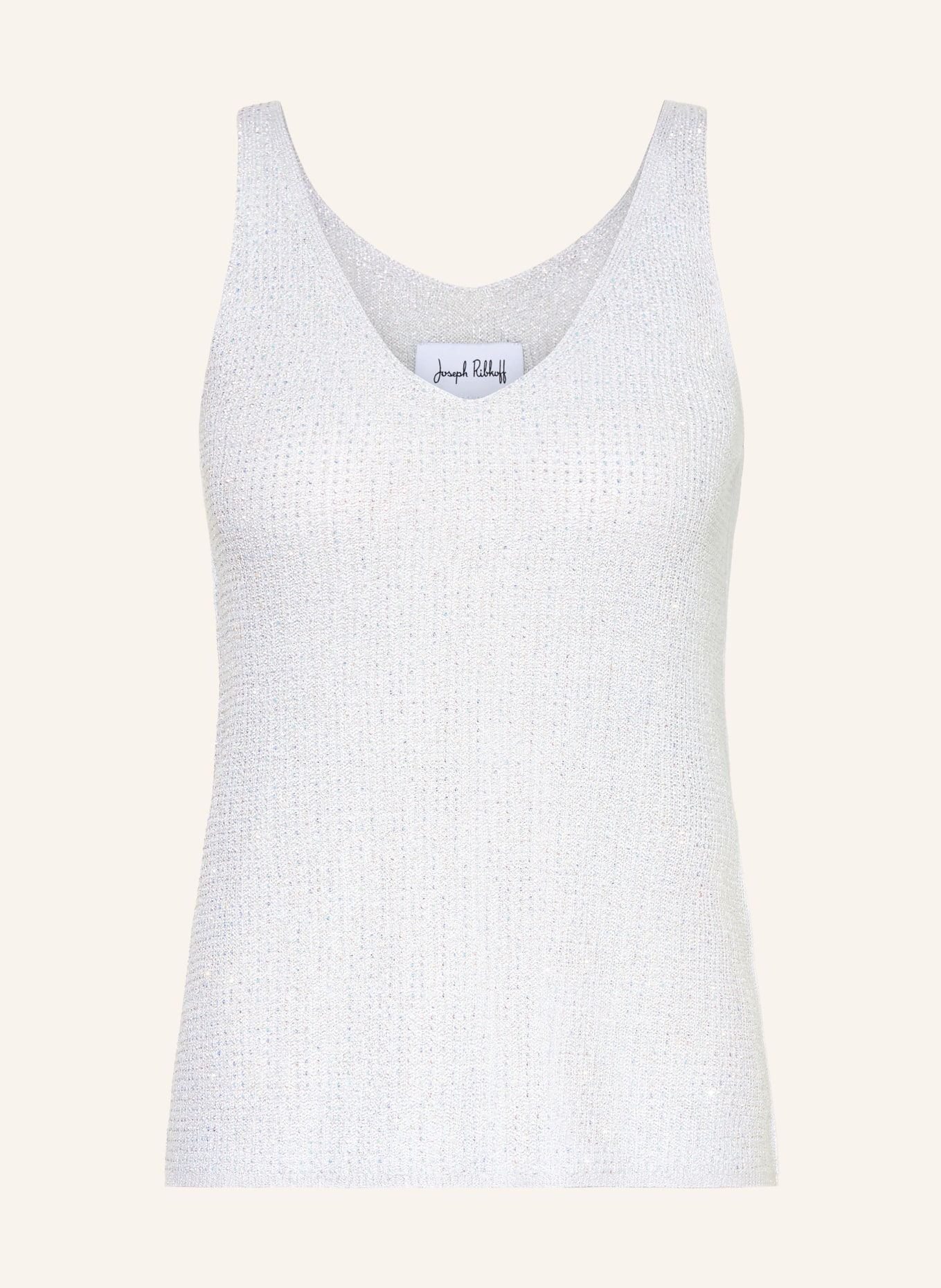 Joseph Ribkoff Úpletový top s ozdobnými kamínky: KRÉMOVÁ