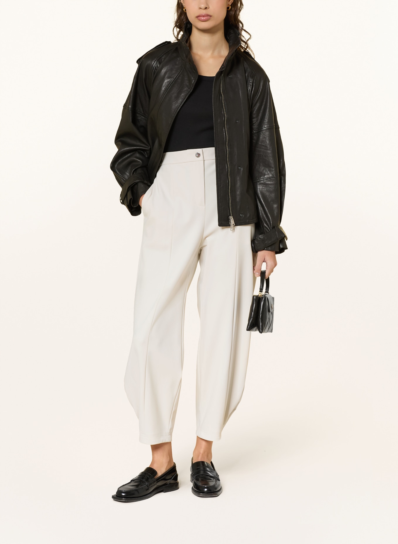 RAFFAELLO ROSSI 7/8 kalhoty ODINE: KRÉMOVÁ