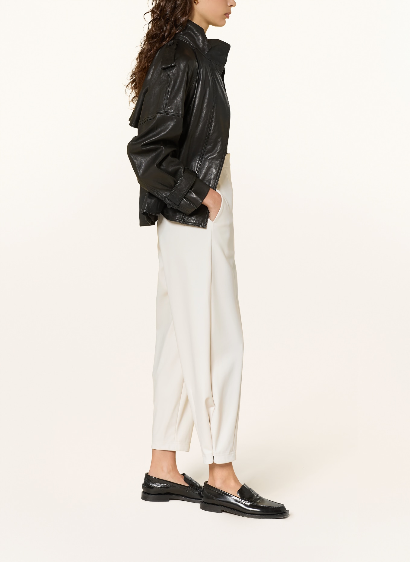 RAFFAELLO ROSSI 7/8 kalhoty ODINE: KRÉMOVÁ