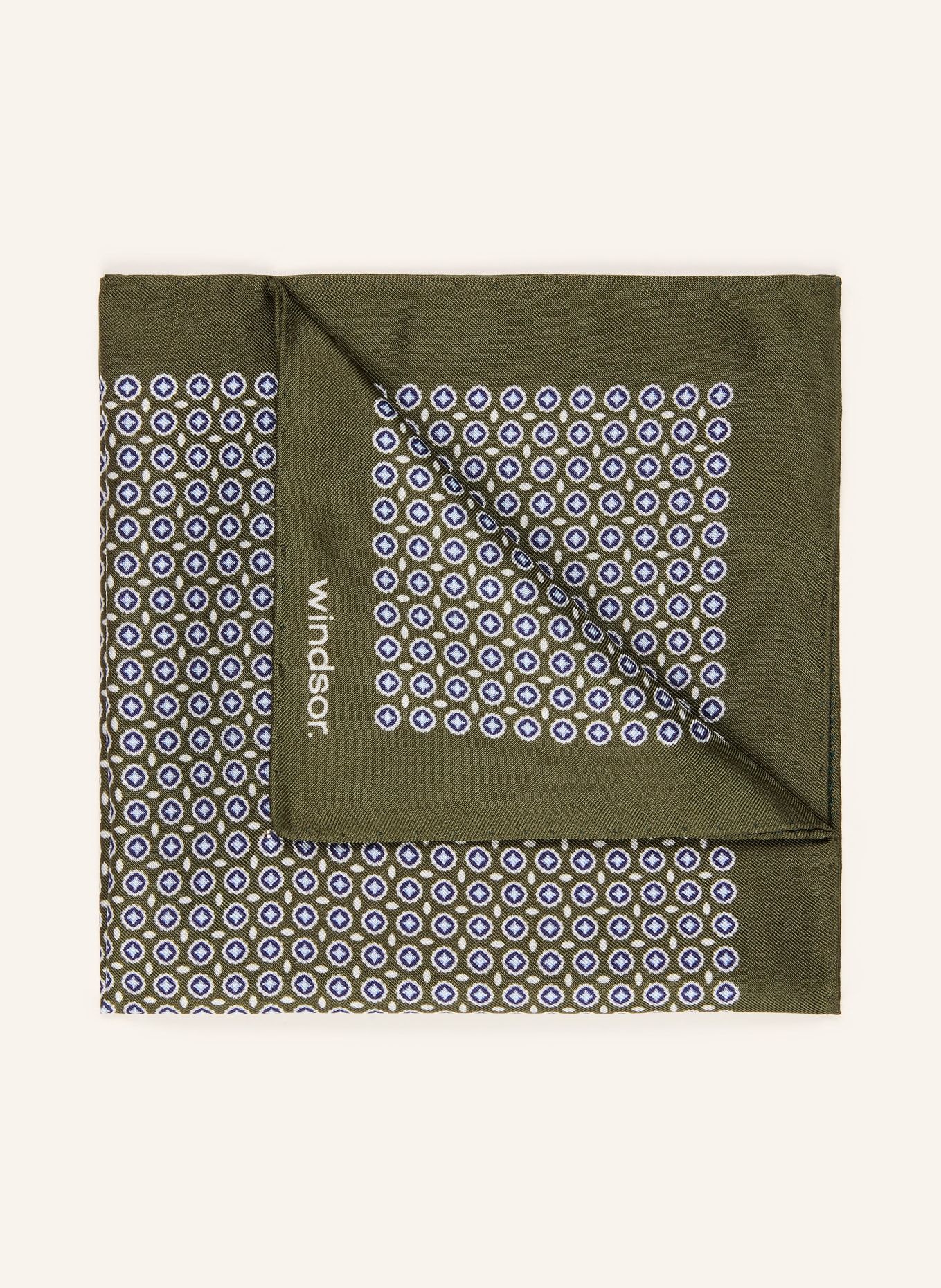 windsor. pocket square: GREEN / LIGHT BLUE / WHITE