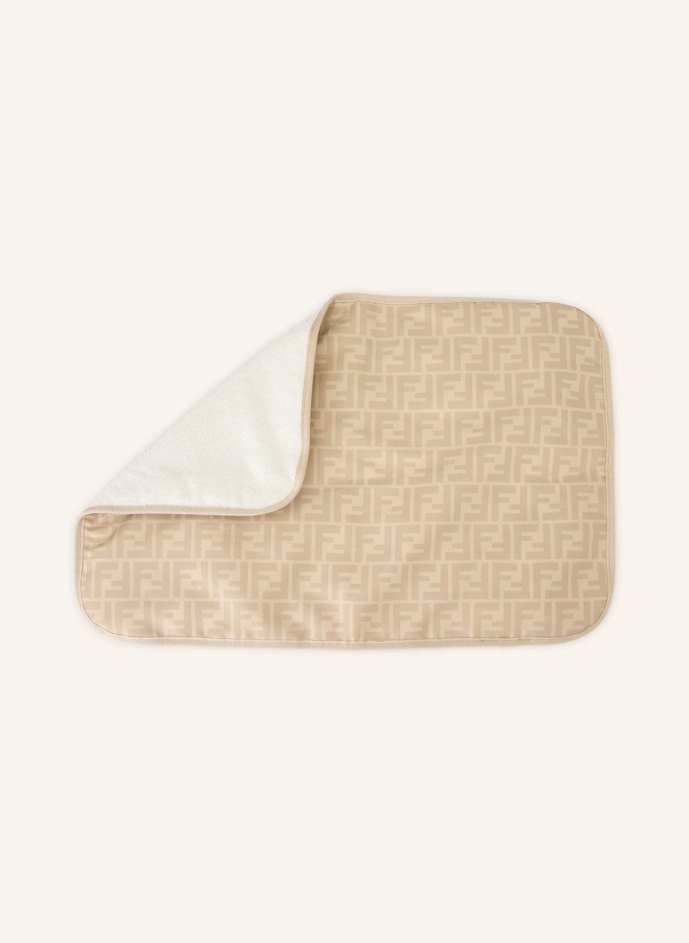 FENDI Wickeltasche: BEIGE / SILBER / CREME