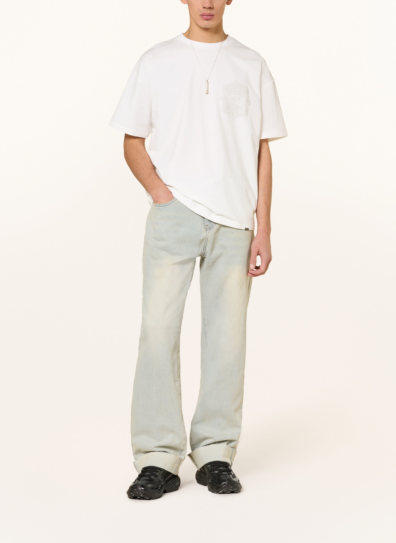 don't waste culture Koszulka UMEKA: BIAŁY / JASNOCZARY