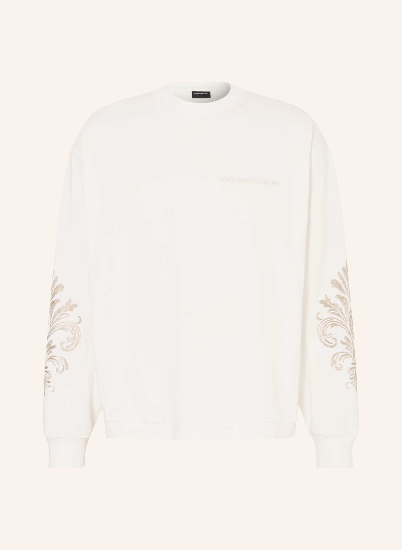 don't waste culture Sweat-shirt YORIKA: BLANC / TAUPE