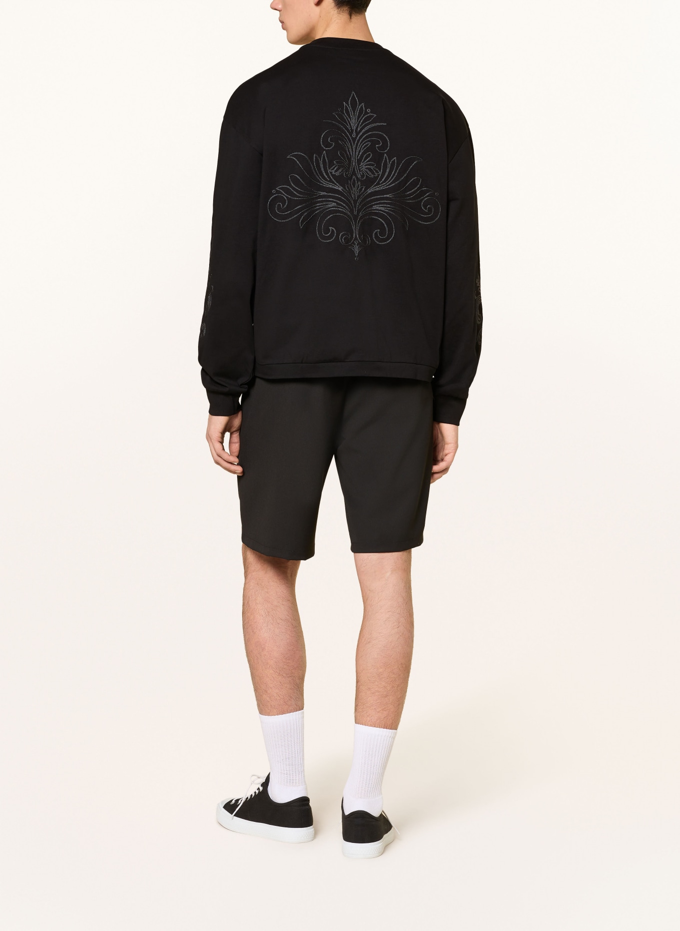 don't waste culture Sweat-shirt YORIKA: NOIR / GRIS FONCÉ