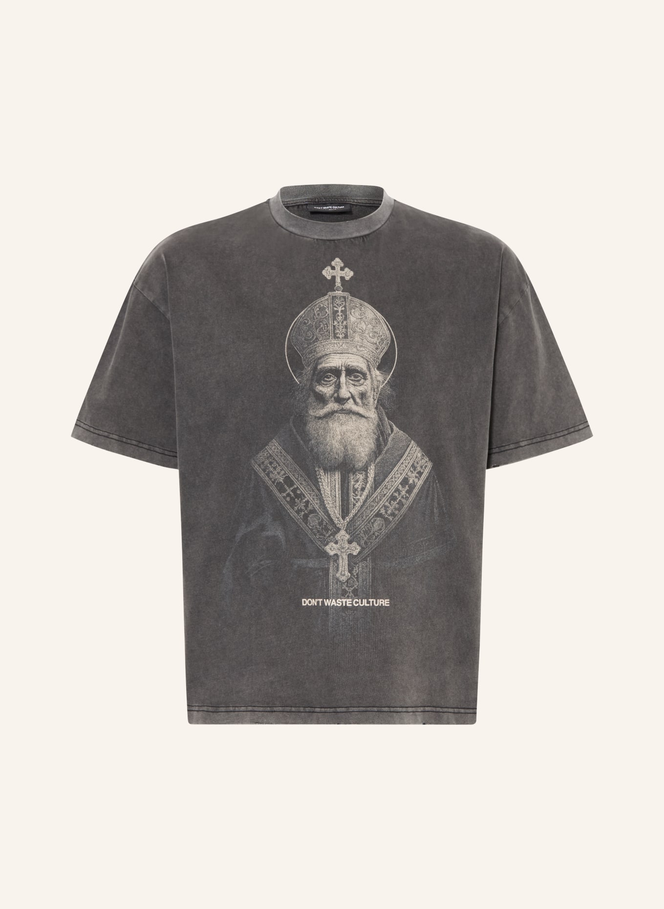 don't waste culture T-shirt TENRIKO: GRIS FONCÉ