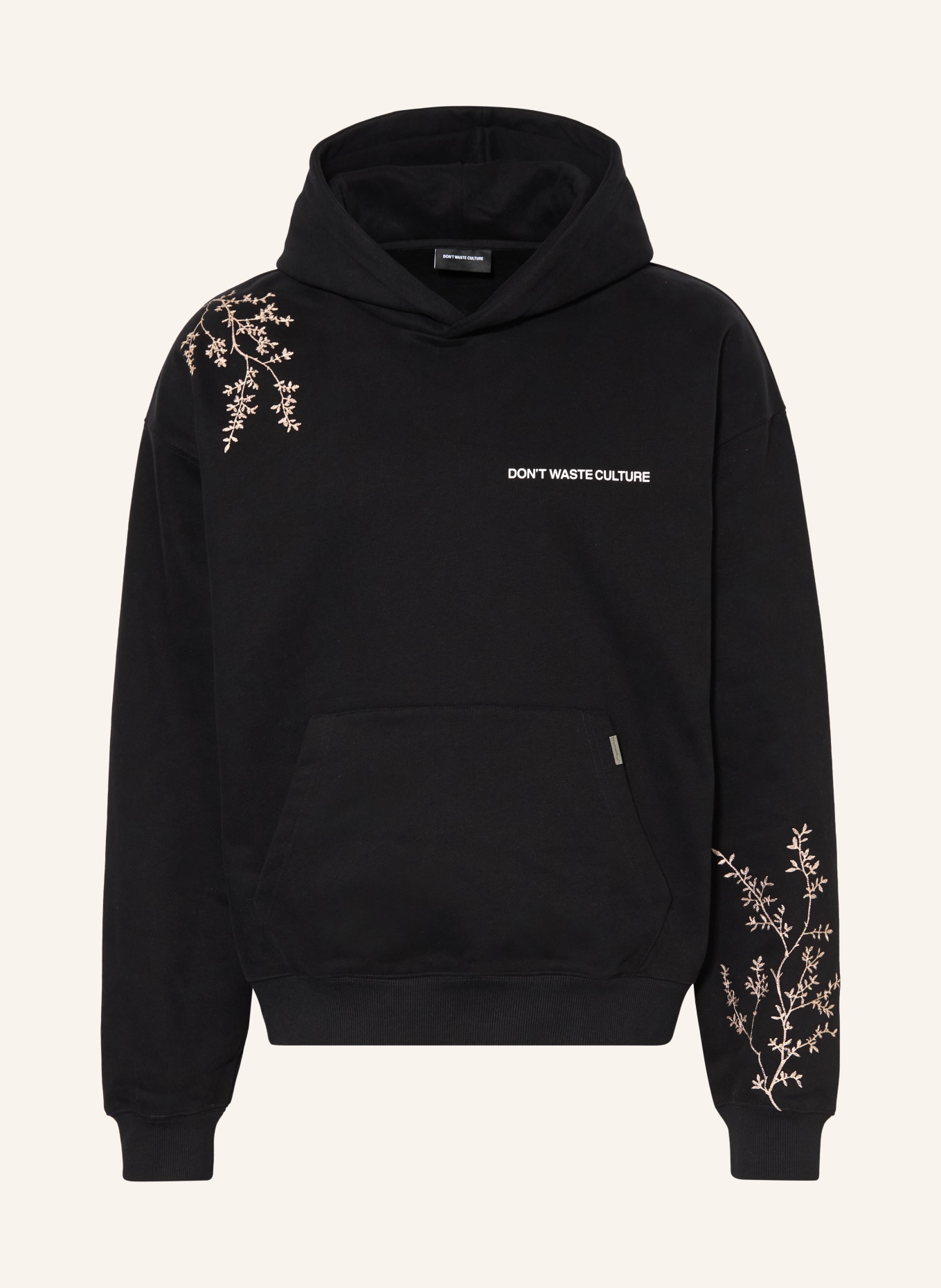 don't waste culture Sweat à capuche KOHANAE: NOIR / CRÈME