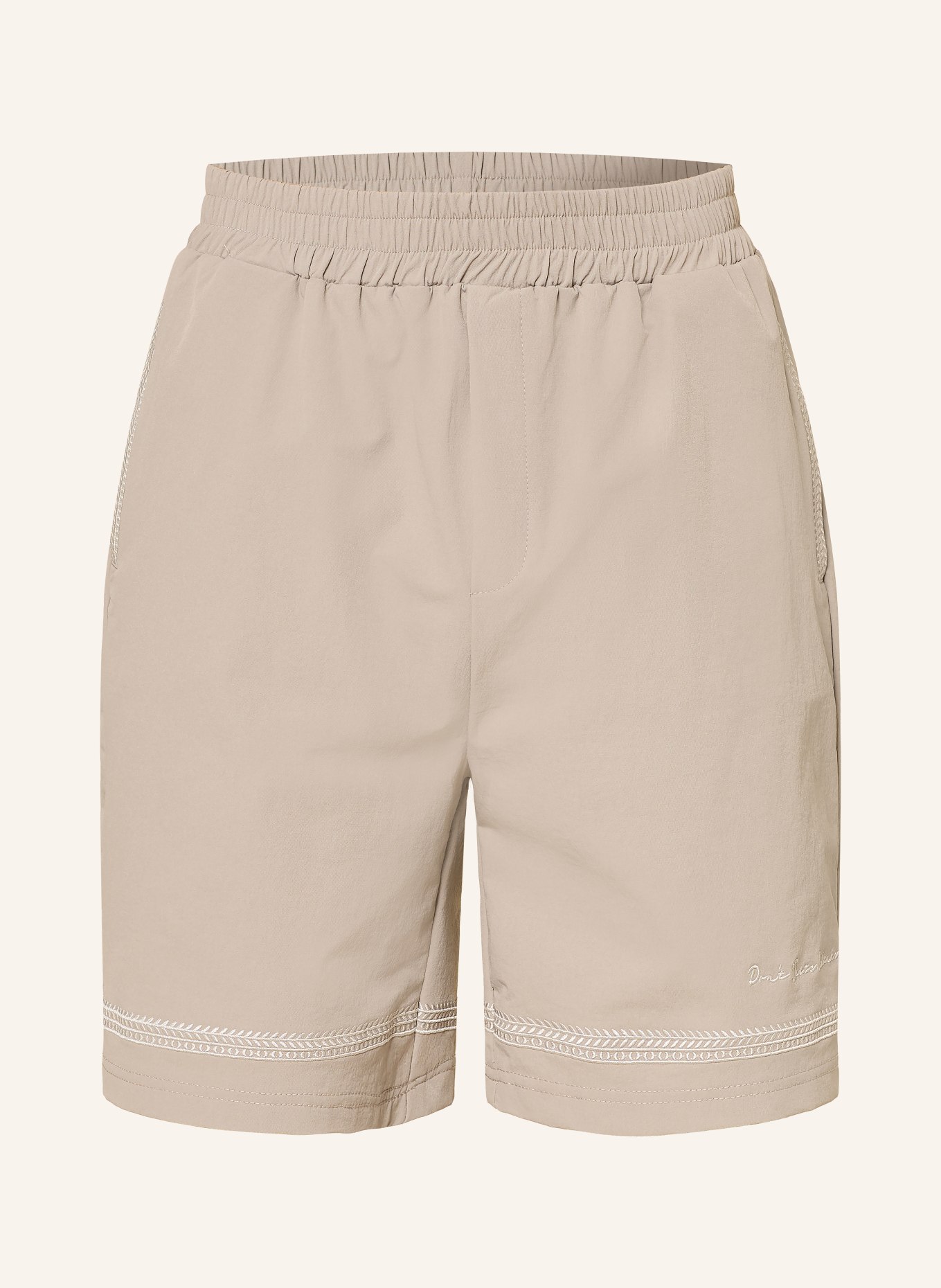 don't waste culture Shorts ENKIRA: TAUPE / CREME