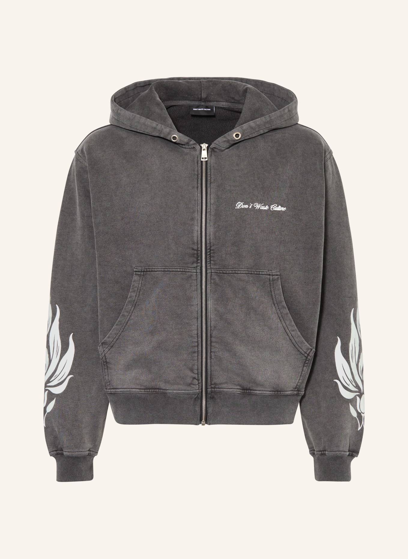 don't waste culture Veste sweat WESANDRA: GRIS / BLANC