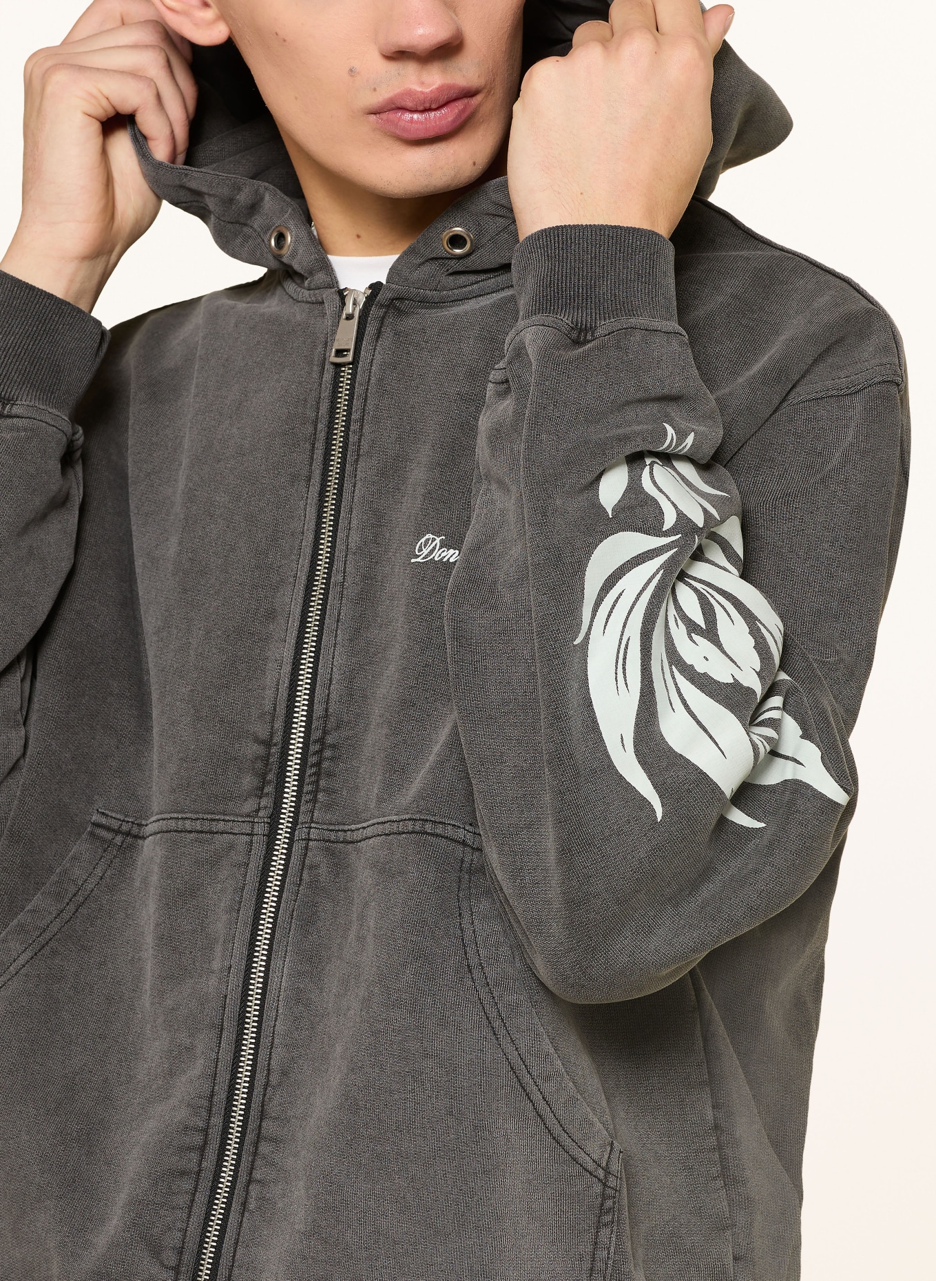 don't waste culture Veste sweat WESANDRA: GRIS / BLANC