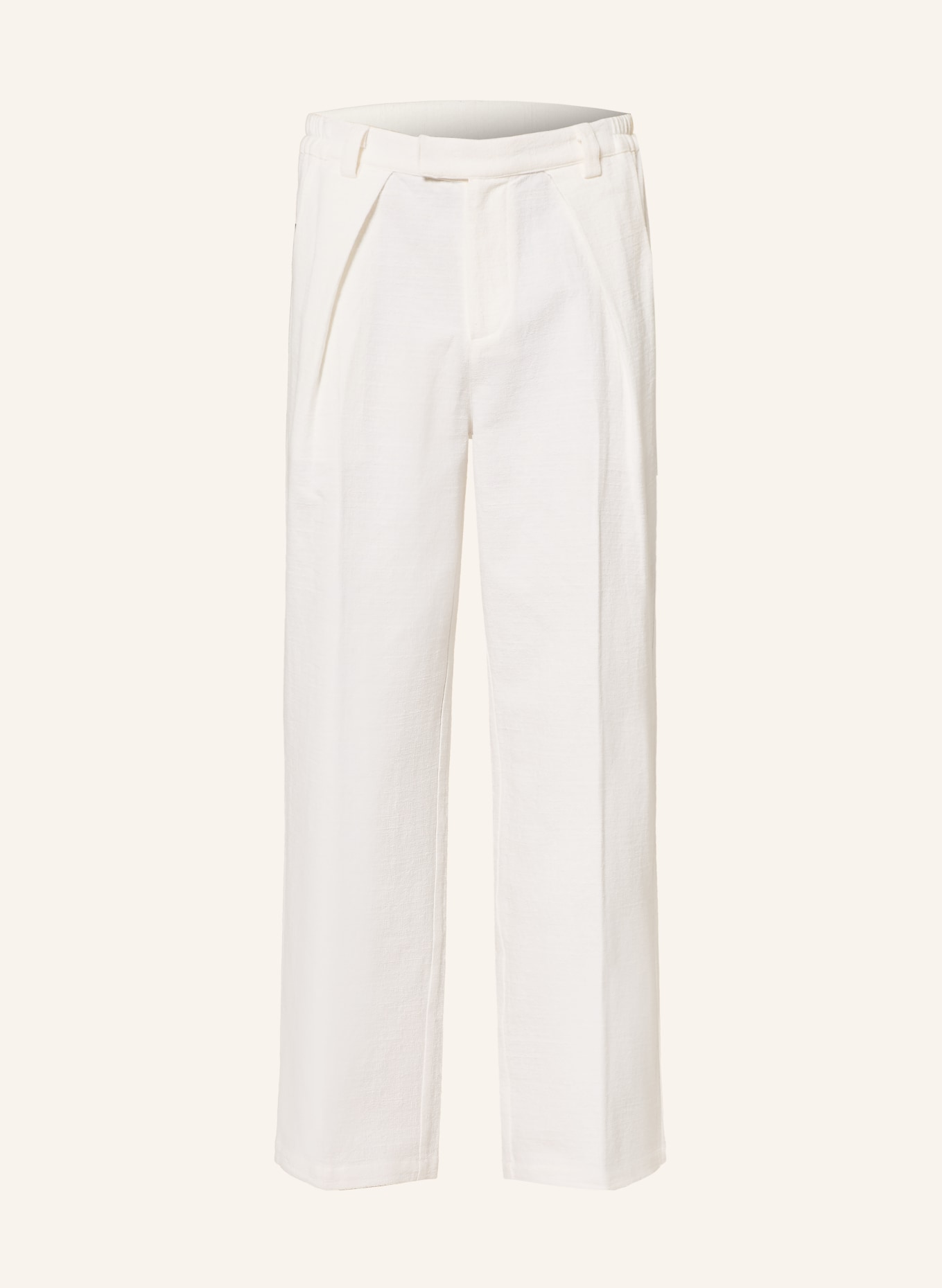 don't waste culture ALURETTE Regular Fit pants with linen: WHITE
