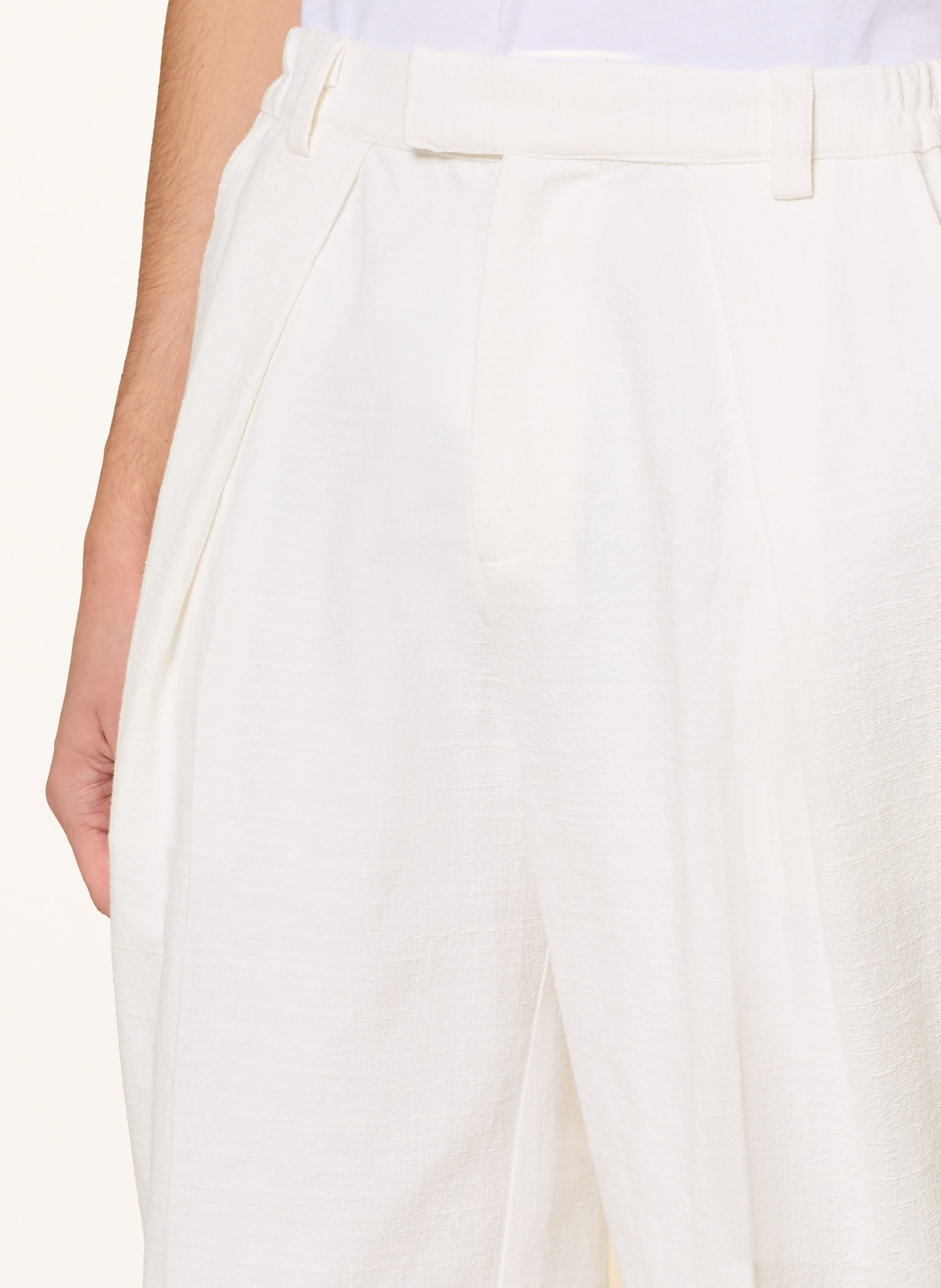 don't waste culture ALURETTE Regular Fit pants with linen: WHITE