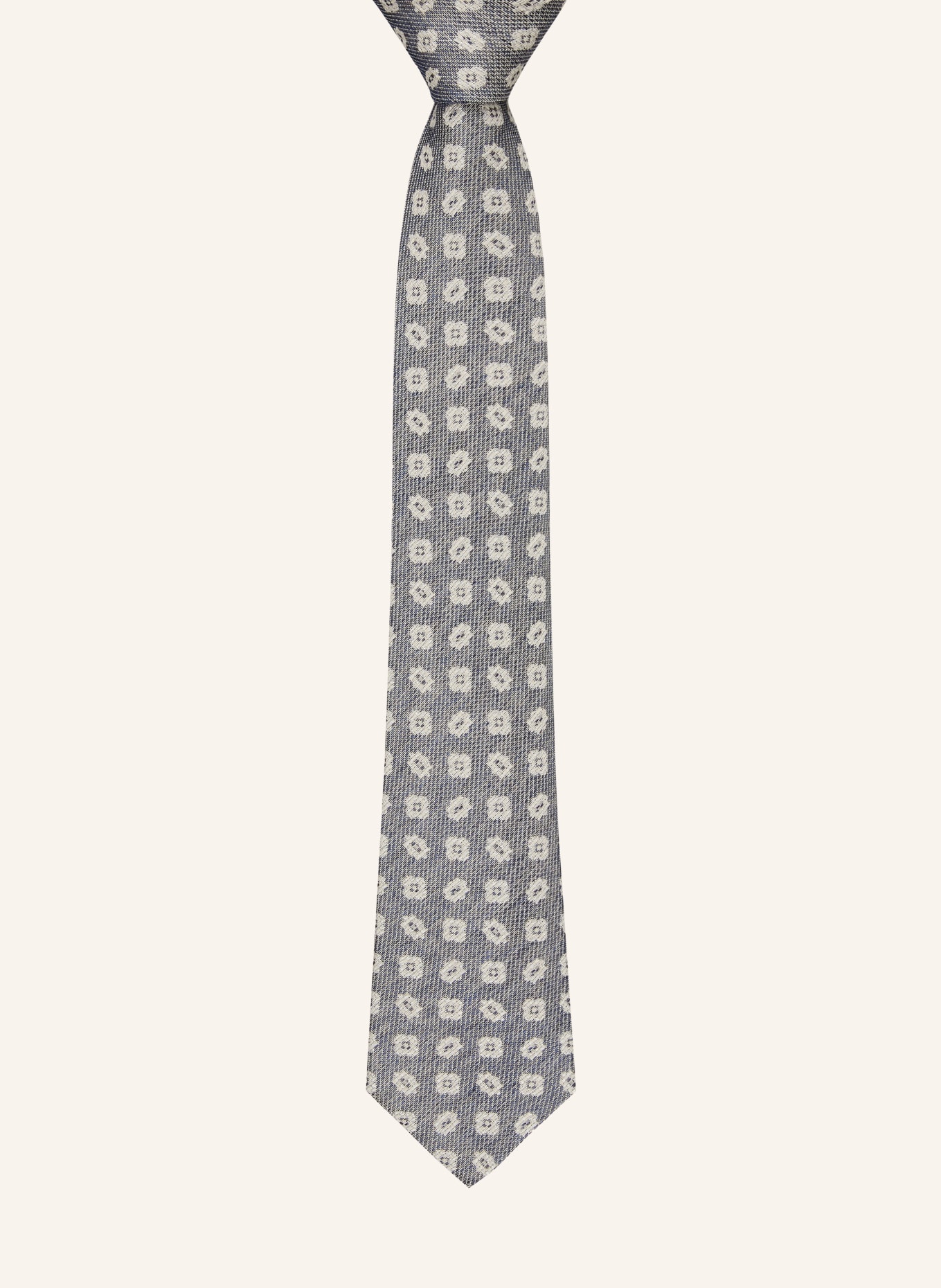 windsor. necktie: GRAY / CREAM / BLUE GRAY