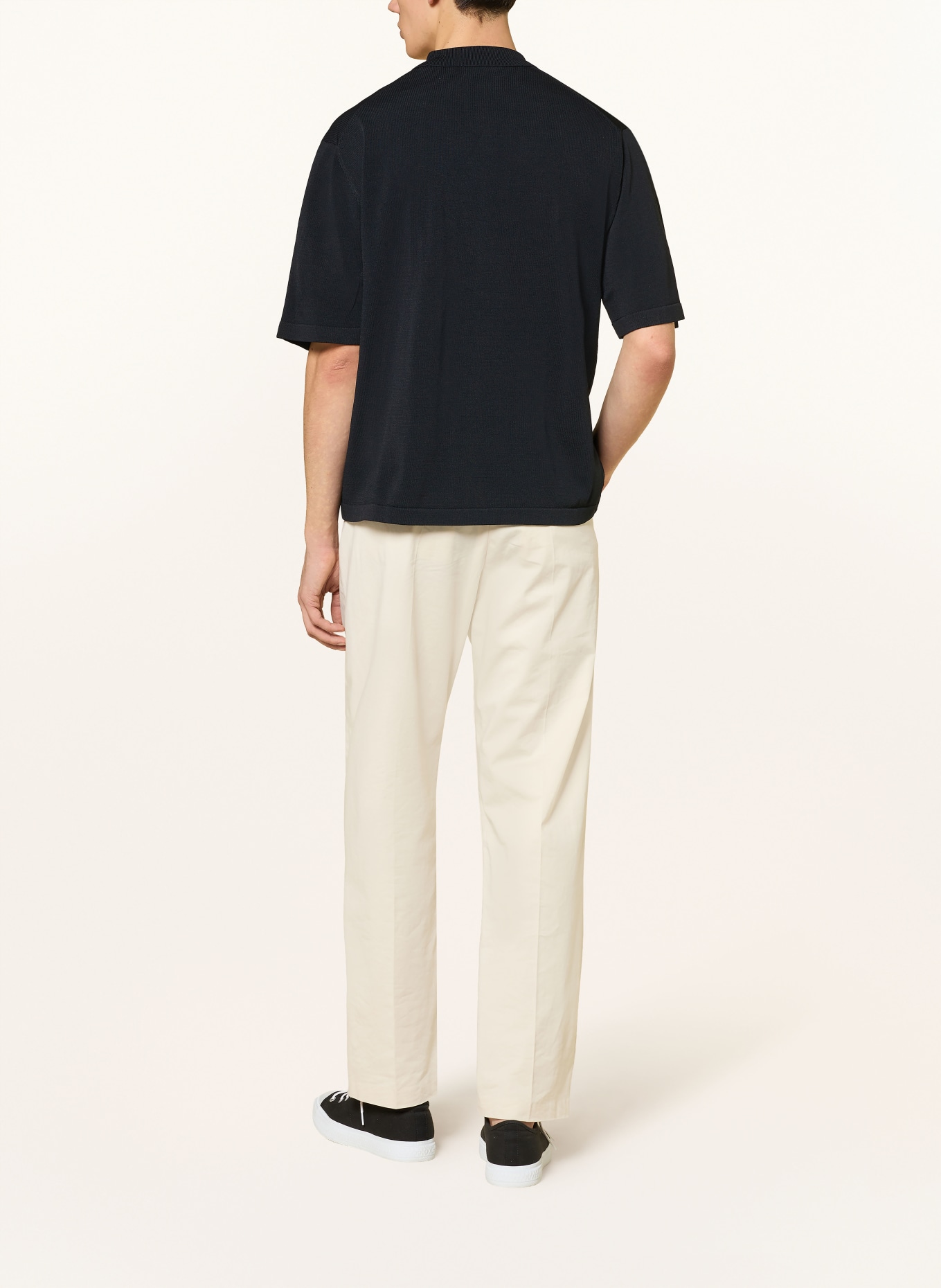 studio seidensticker Strickhemd Regular Fit: SCHWARZ