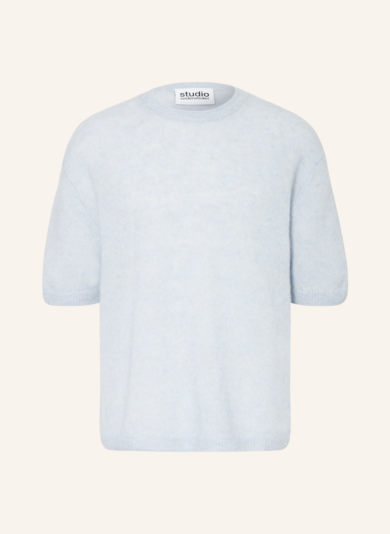 studio seidensticker Pletené tričko z mohéru: TMAVĚ MODRÁ