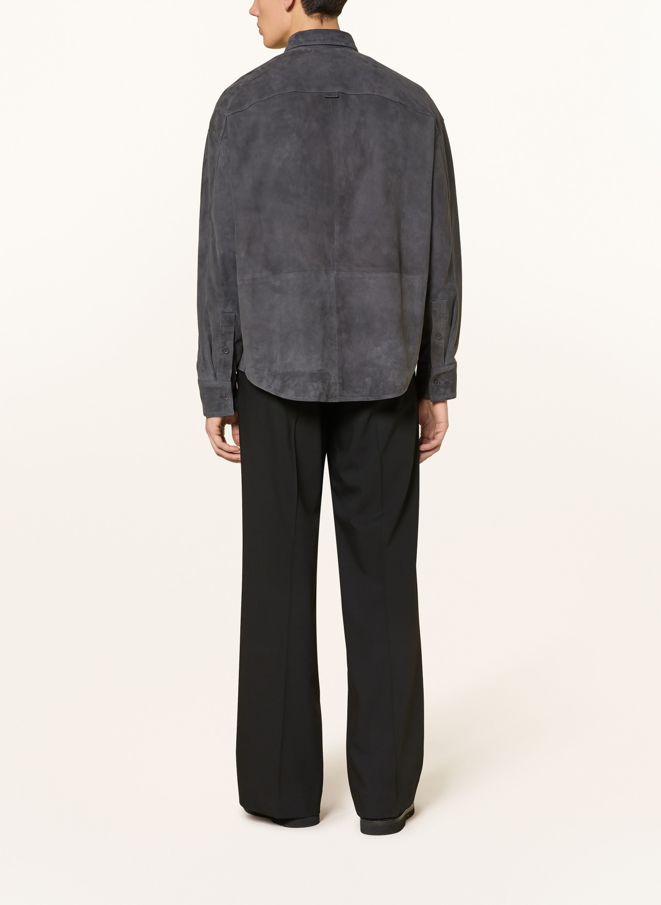 studio seidensticker Kožená bunda STUDIO: TMAVĚ ŠEDÁ