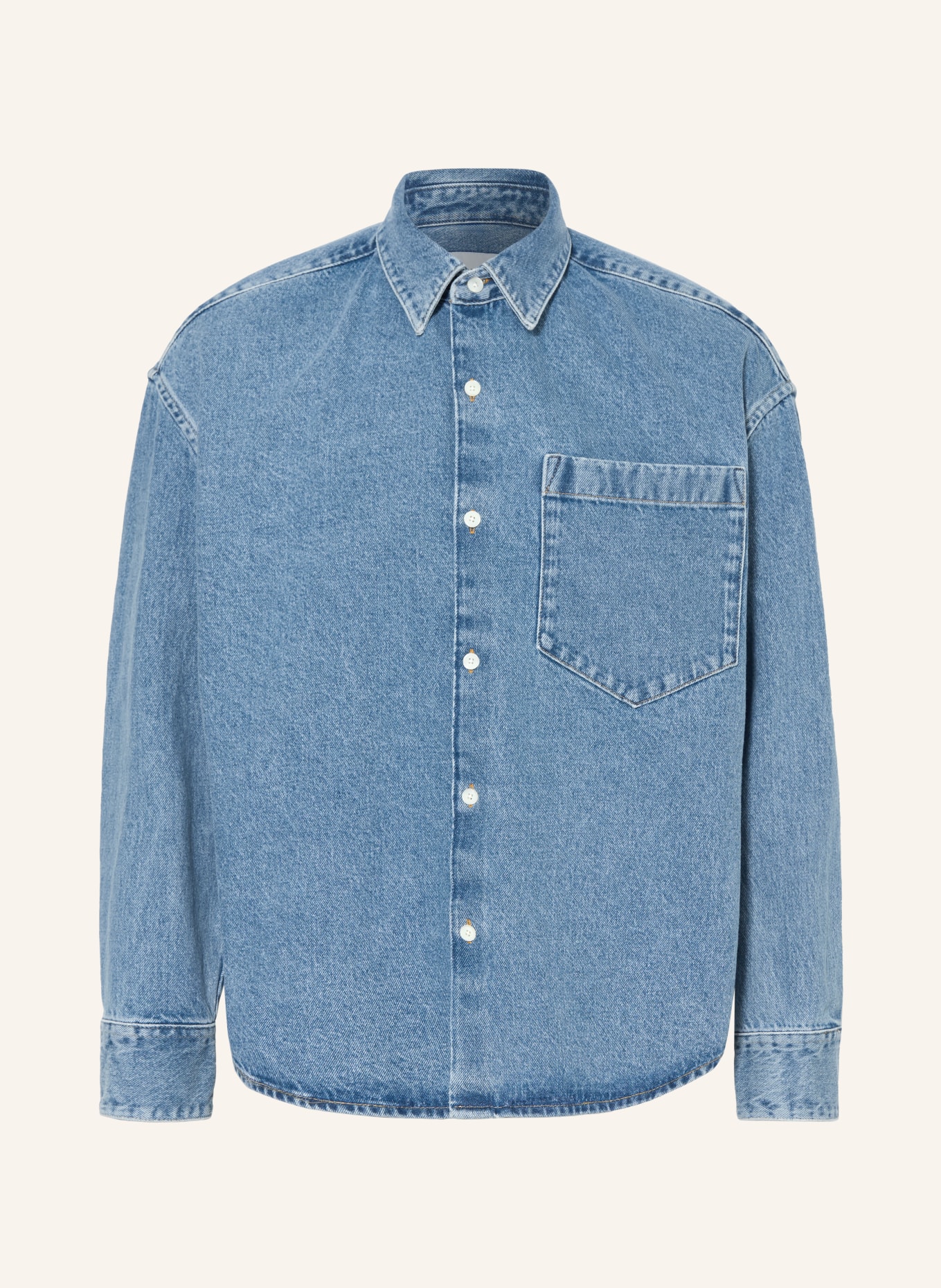 studio seidensticker Jeanshemd STUDIO Comfort Fit: HELLBLAU