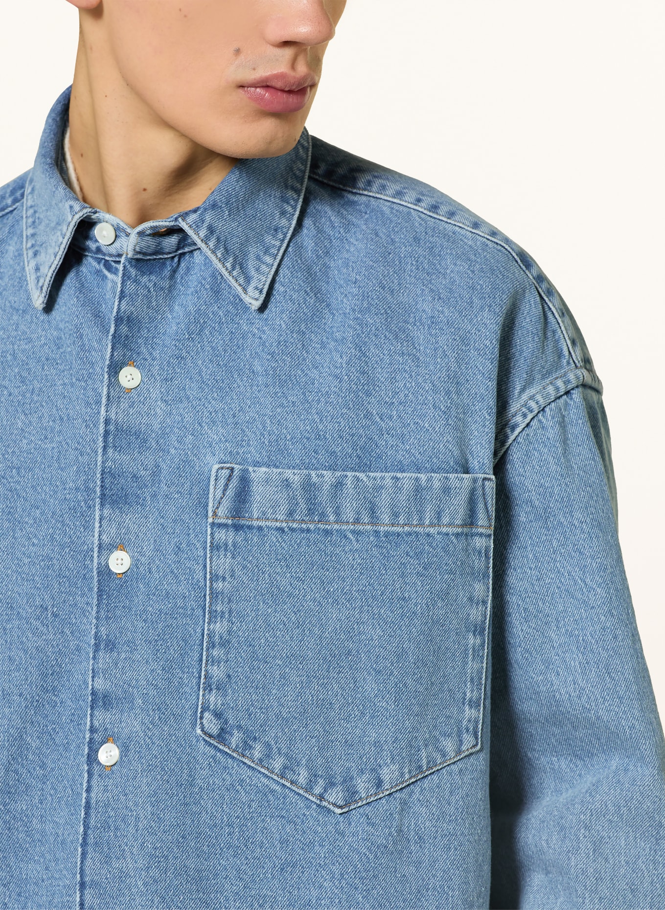 studio seidensticker Jeanshemd STUDIO Comfort Fit: HELLBLAU