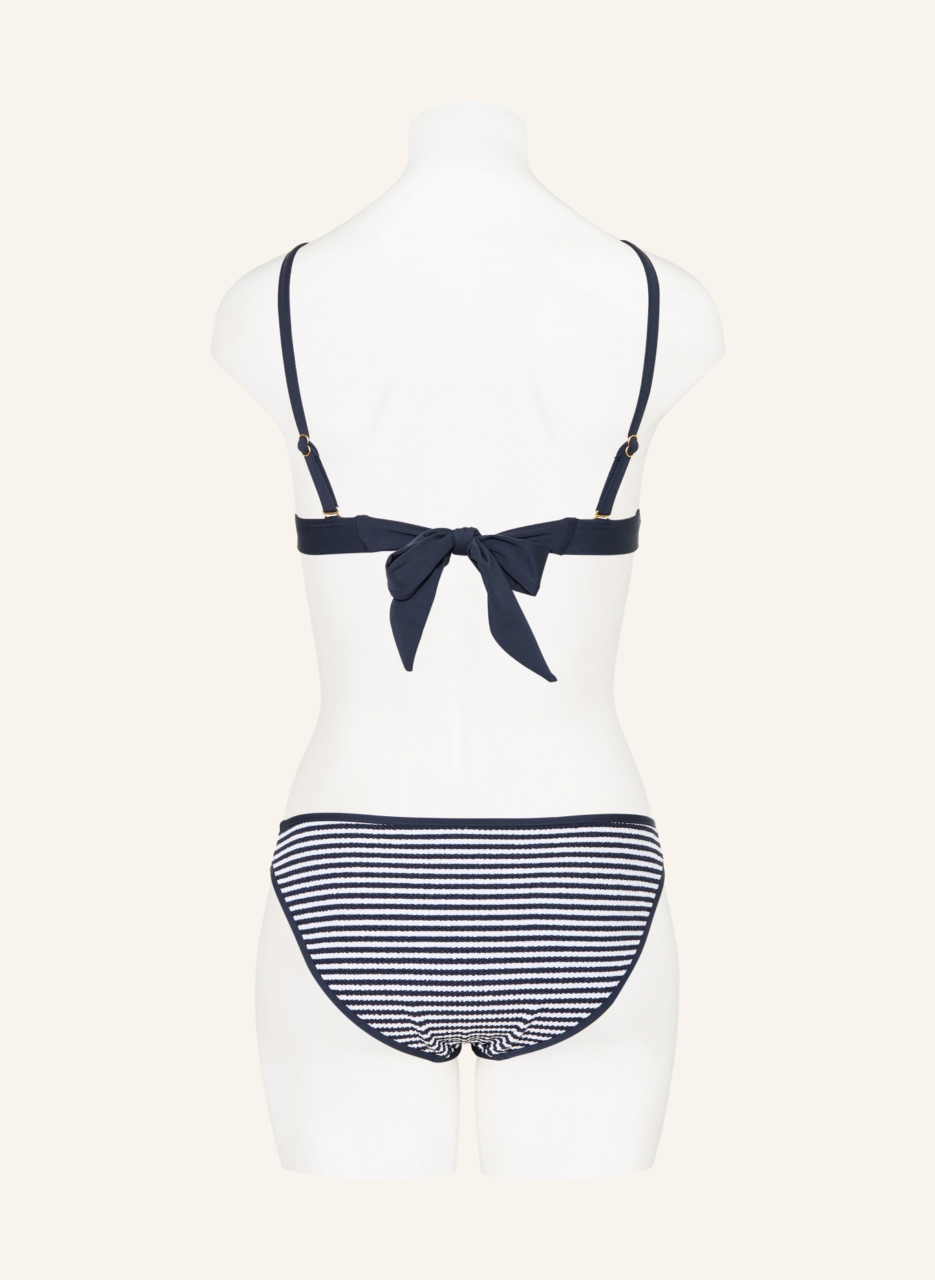 SEAFOLLY Haut de bikini triangle CLUBHOUSE: BLEU FONCÉ / BLANC