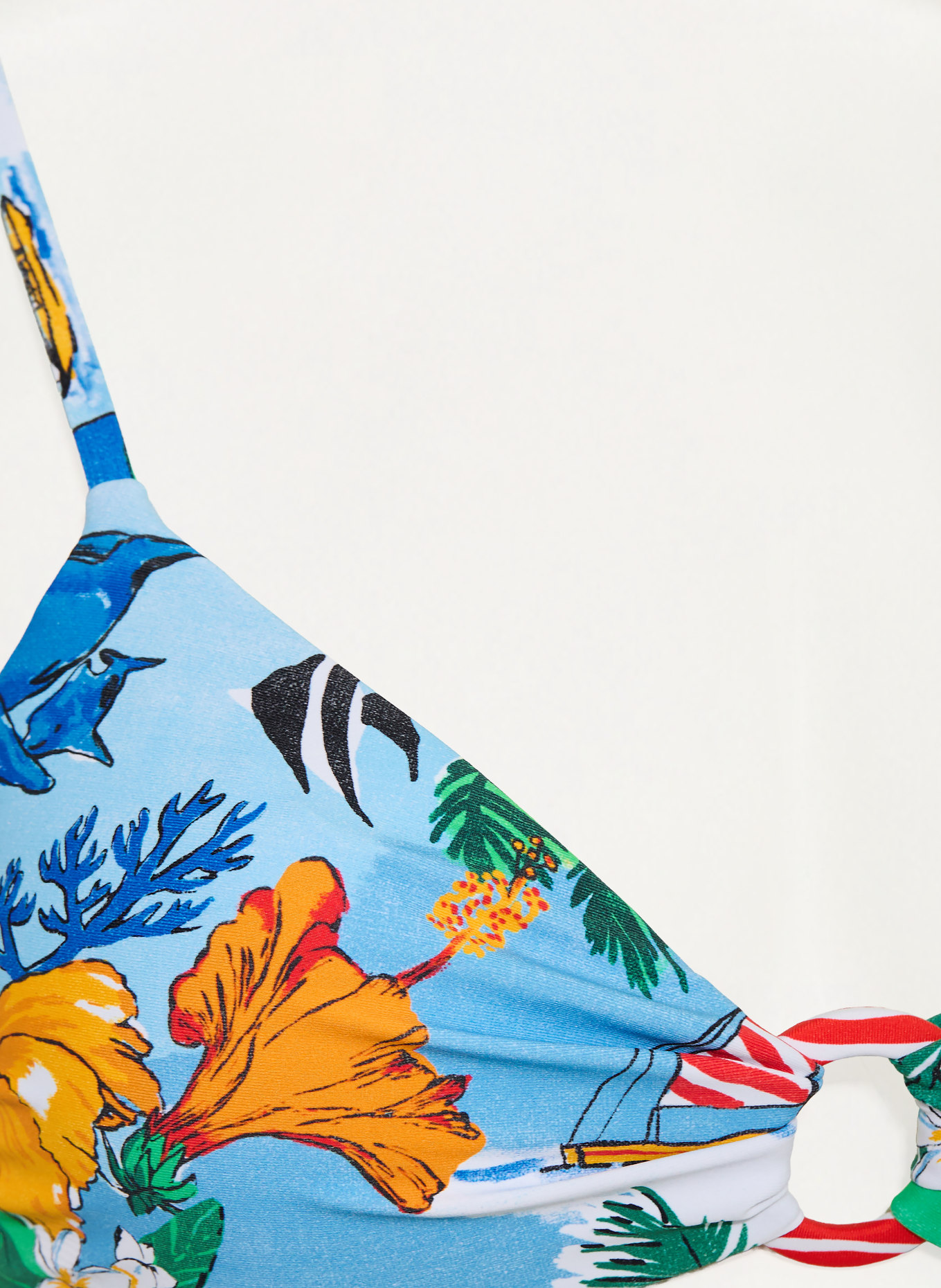 SEAFOLLY Bralette bikini top VIVA VACATION: JASNONIEBIESKI / POMARAŃCZOWY / ZIELONY