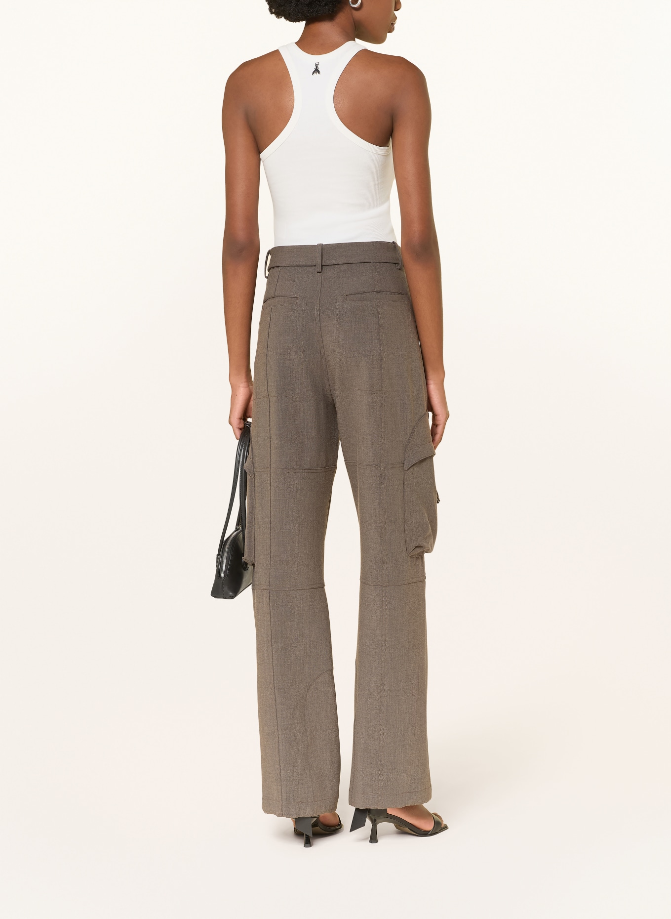 PATRIZIA PEPE Top with gemstones: WHITE / GOLD