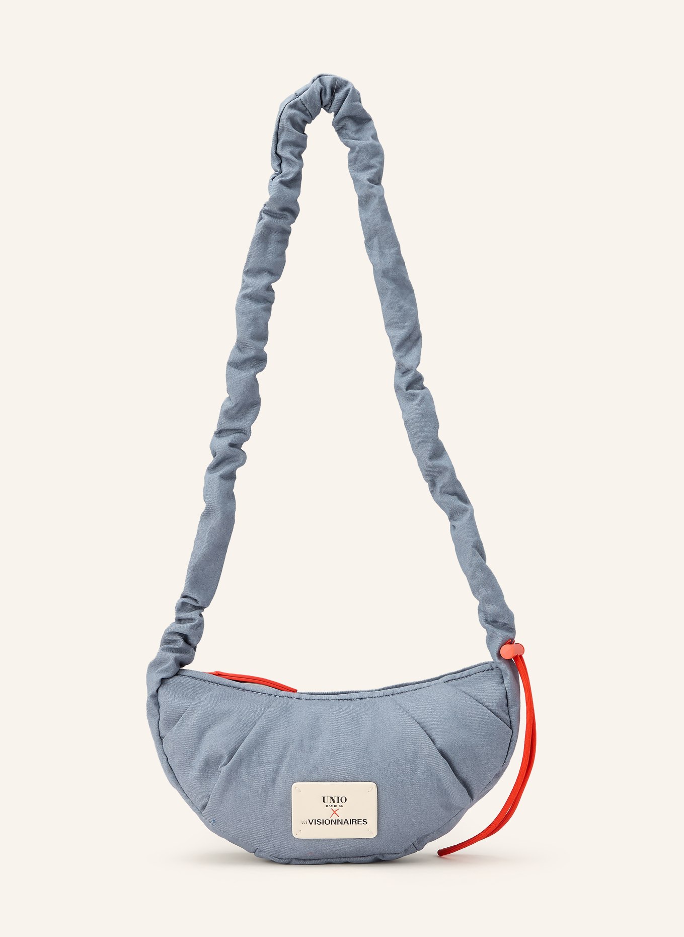 UNIO VANCOUVER shoulder bag: BLUE GRAY / RED