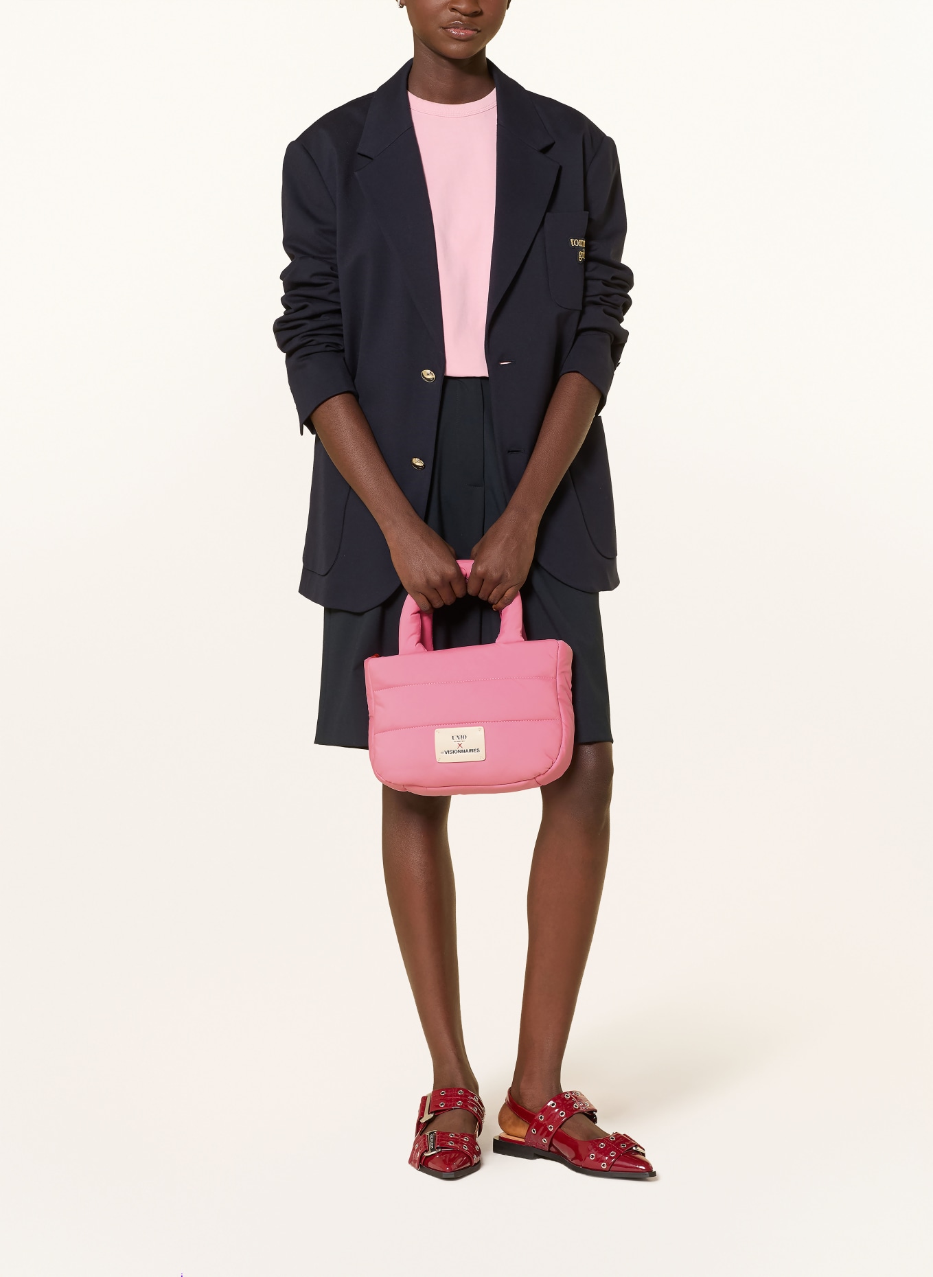 UNIO Handtasche CORTINA SMALL: ROSA / ORANGE