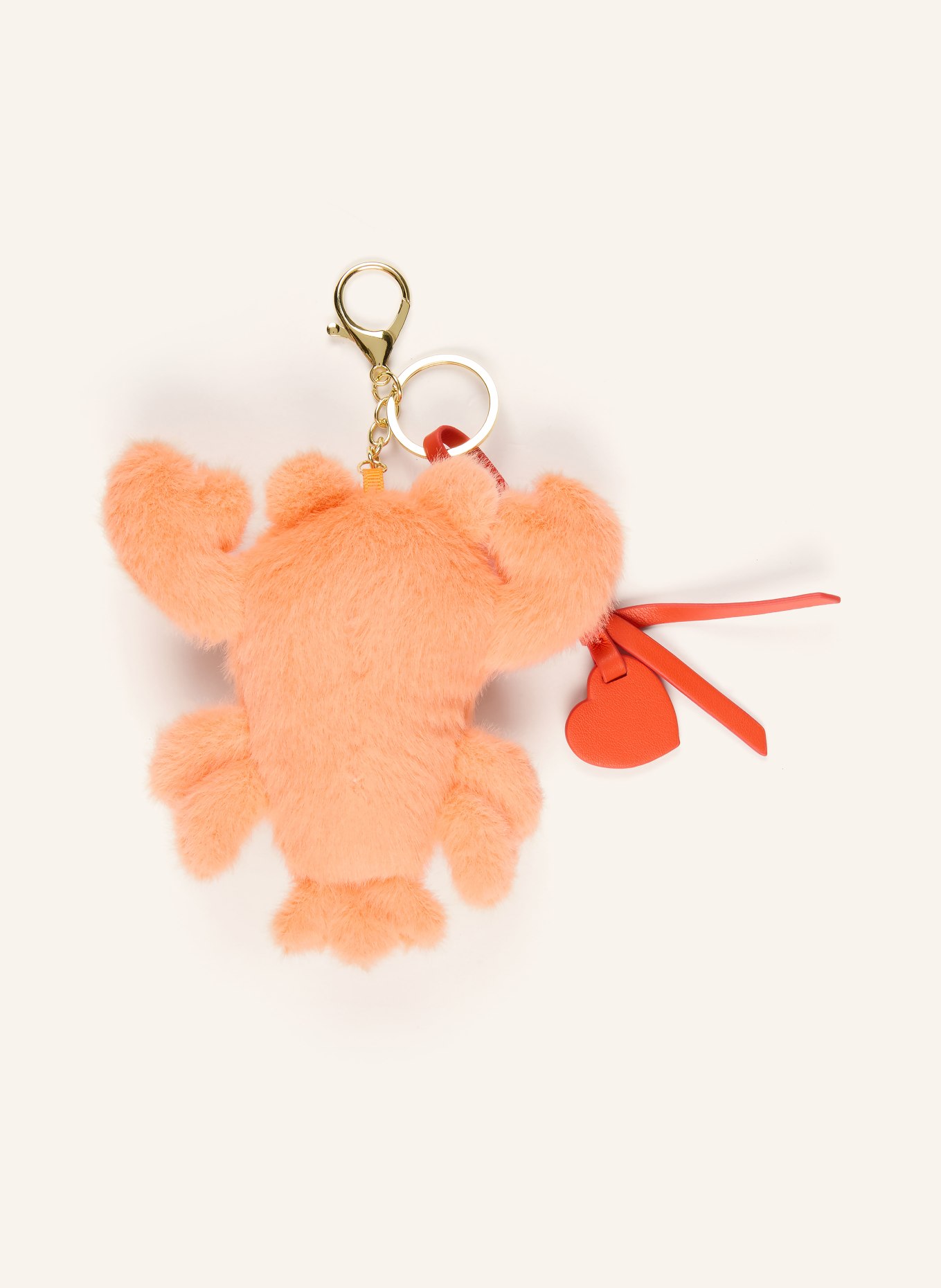 UNIO Taschenanhänger FLUFFY LOBSTER CHARM: ORANGE / DUNKELBLAU / WEISS