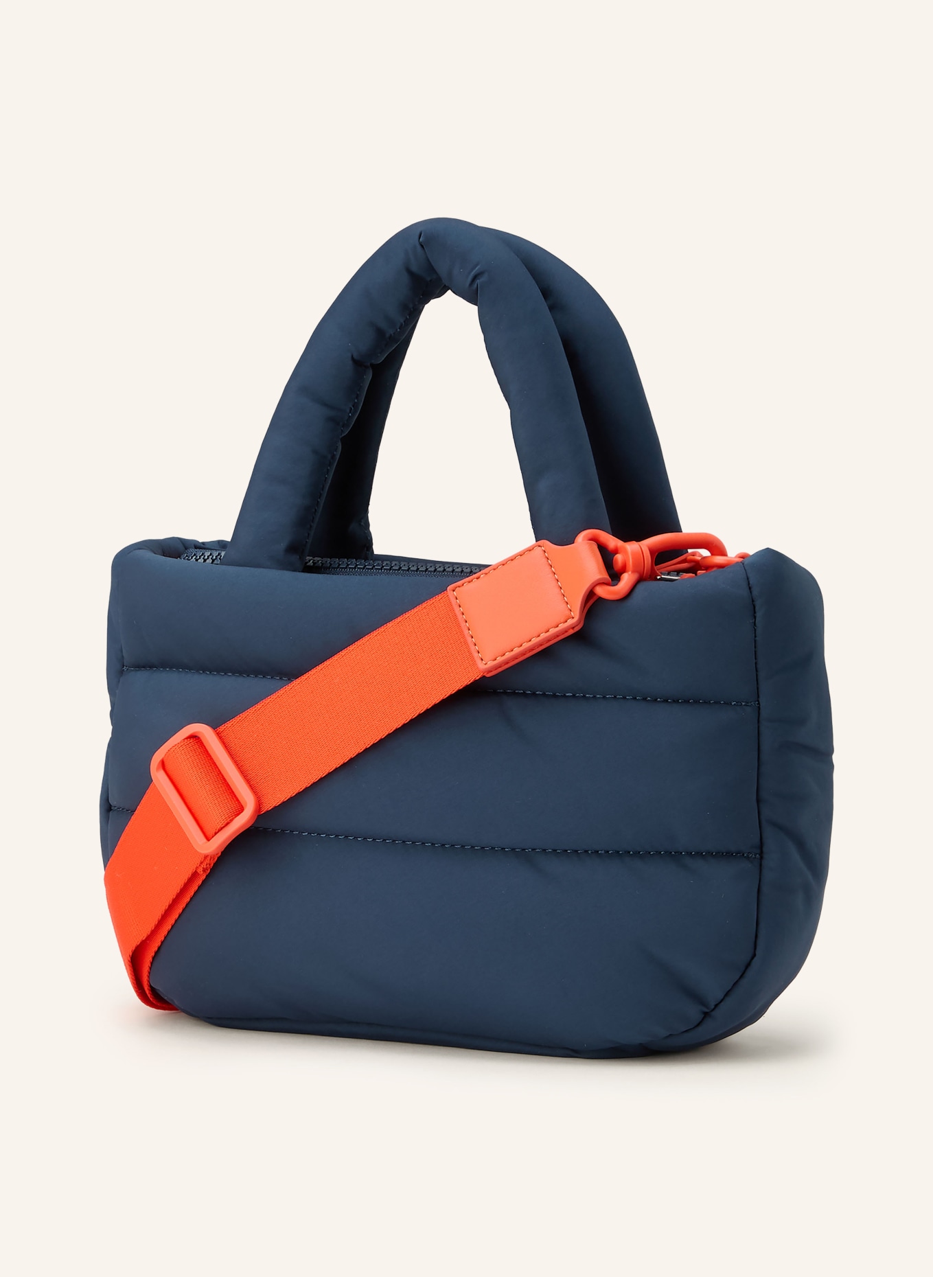UNIO Handtasche CORTINA SMALL: DUNKELBLAU / ORANGE