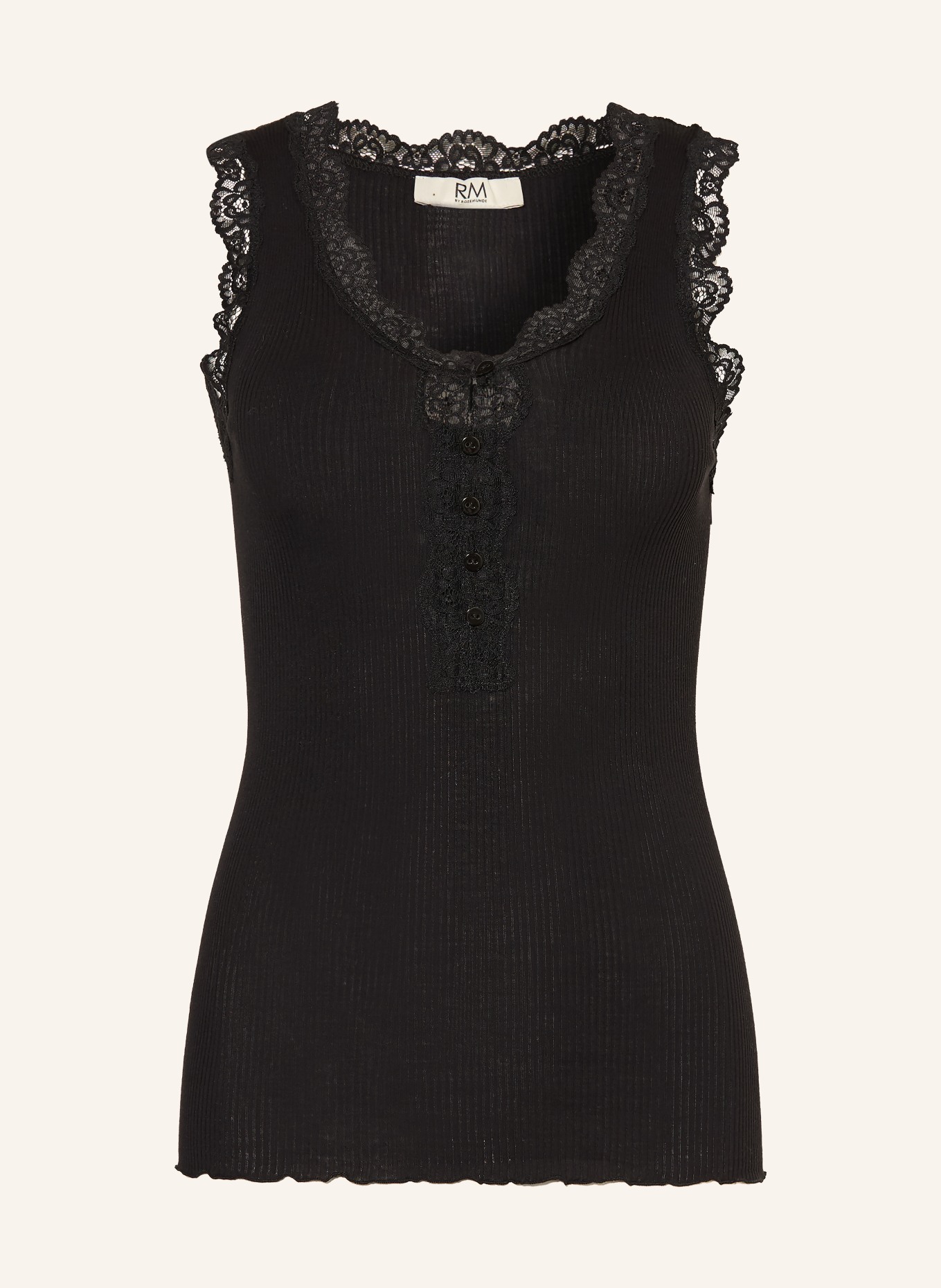 rosemunde Top RMWBALTA mit Spitze: SCHWARZ