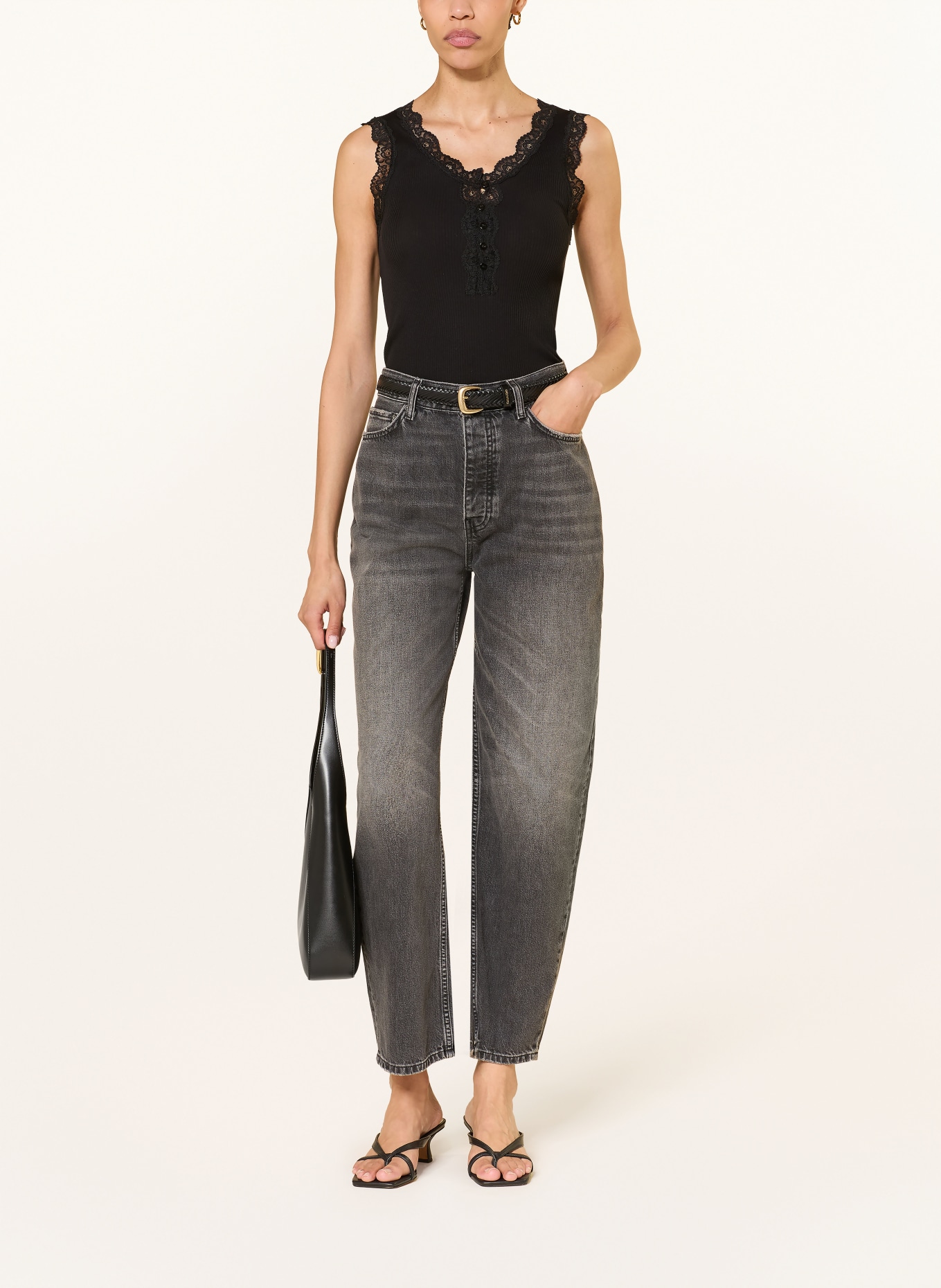 rosemunde Top RMWBALTA mit Spitze: SCHWARZ