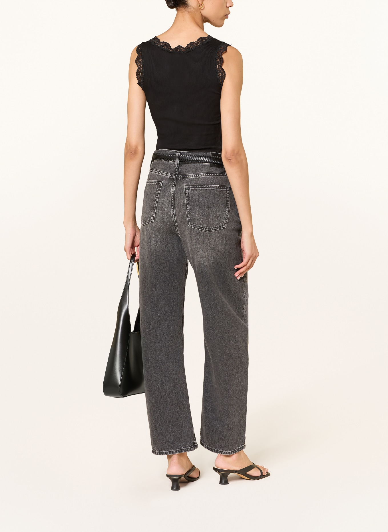 rosemunde Top RMWBALTA mit Spitze: SCHWARZ