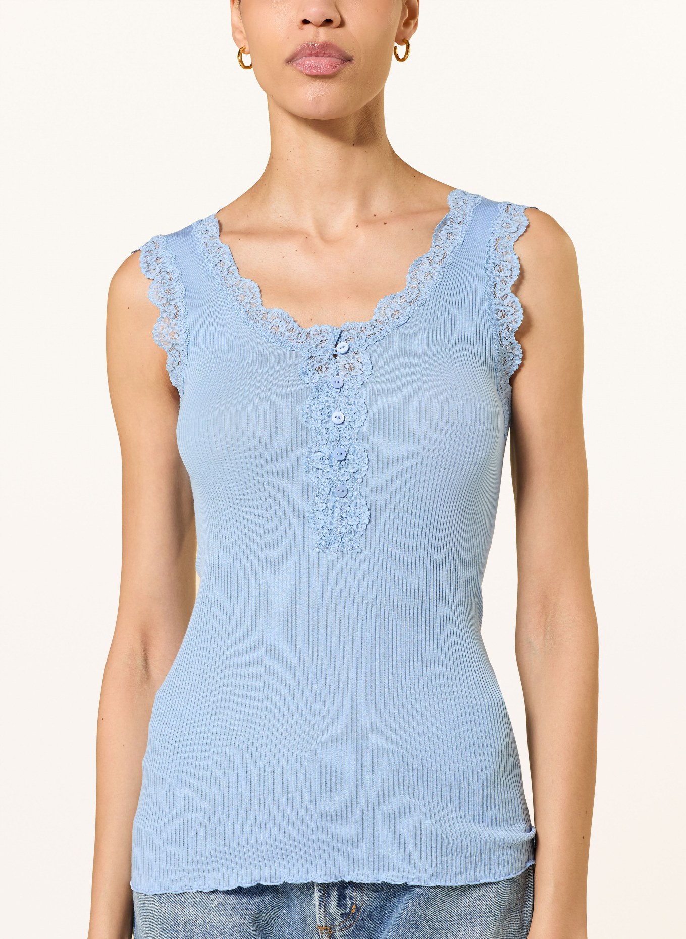 rosemunde Top RMWBALTA z koronką: NIEBIESKI