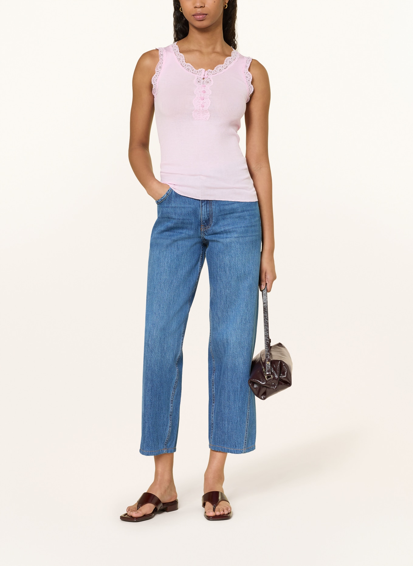 rosemunde Top RMWBALTA s krajkou: SVĚTLE RŮŽOVÁ