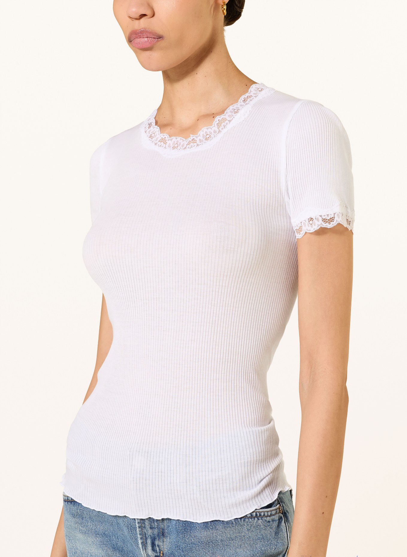 rosemunde T-Shirt RMWBALTA mit Spitze: WEISS