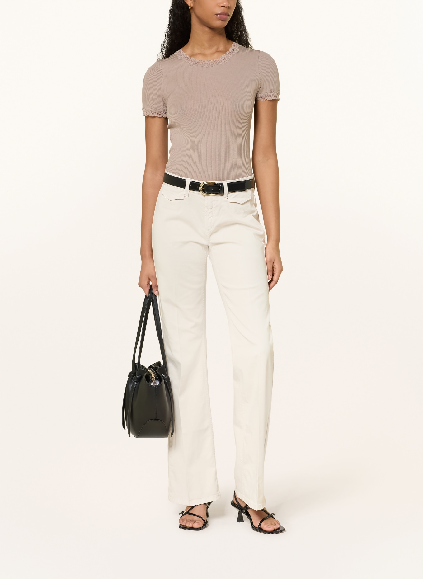 rosemunde Tričko RMWBALTA s krajkou: ČERNOŠEDÁ