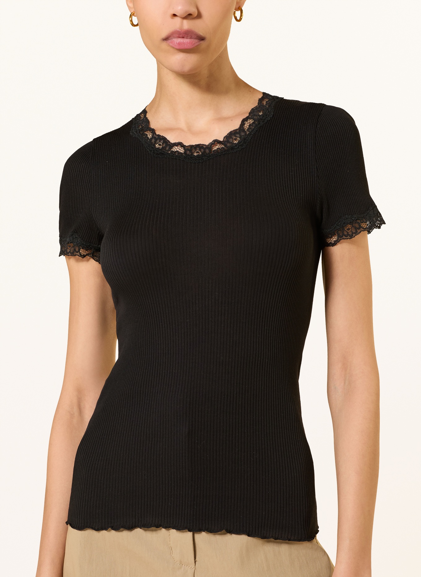 rosemunde Tričko RMWBALTA s krajkou: ČERNÁ