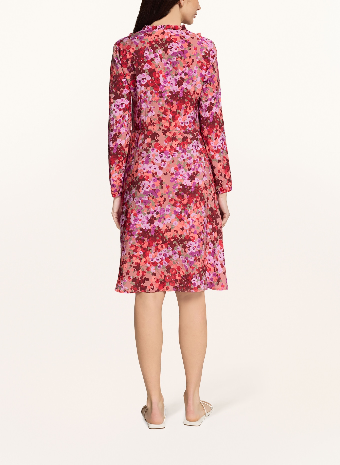 CARTOON Šaty s volány: ČERVENÁ / SVĚTLE FIALOVÁ / SVĚTLE ZELENÁ