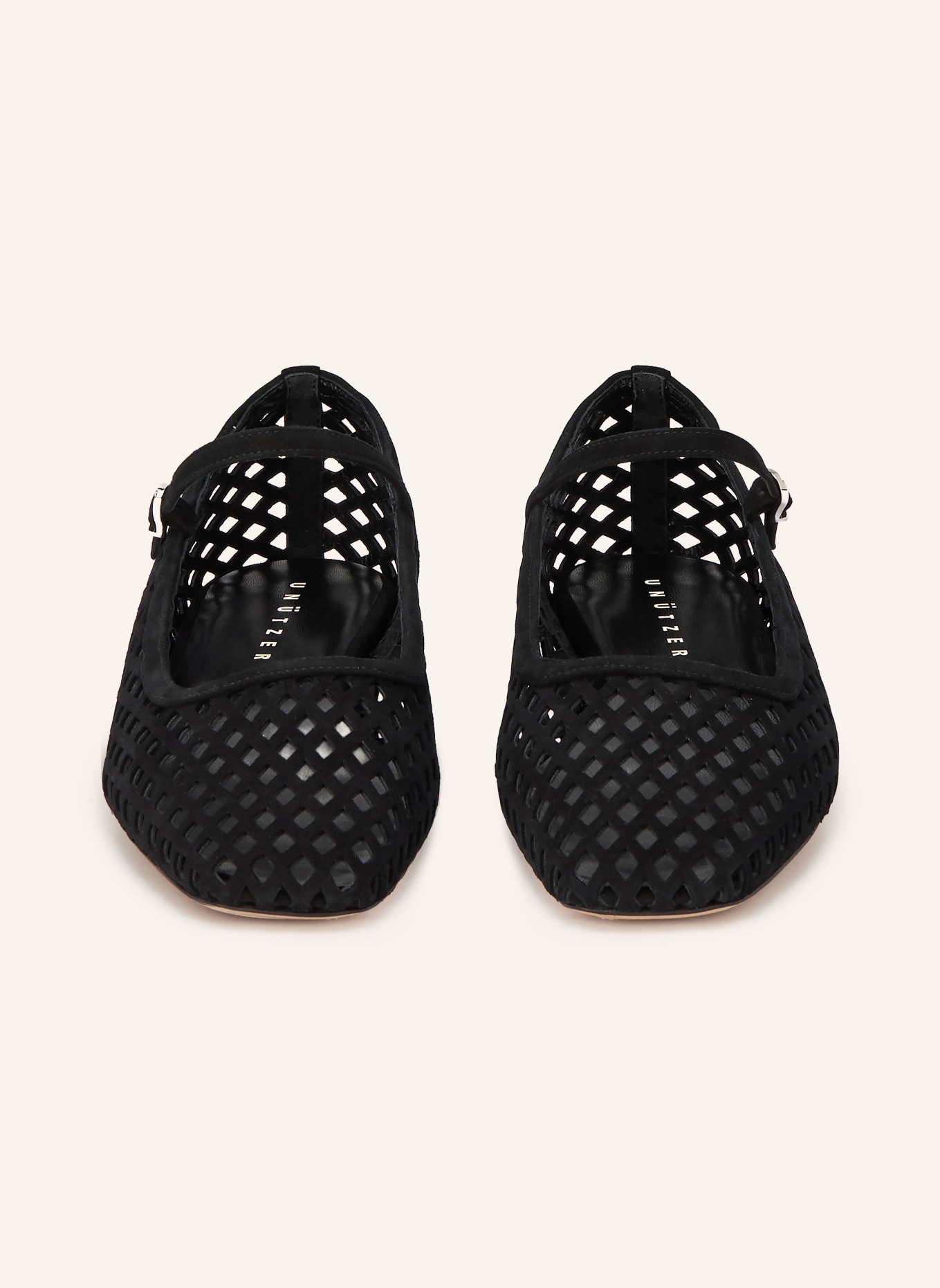 UNÜTZER Mary Jane ballerina flats: BLACK